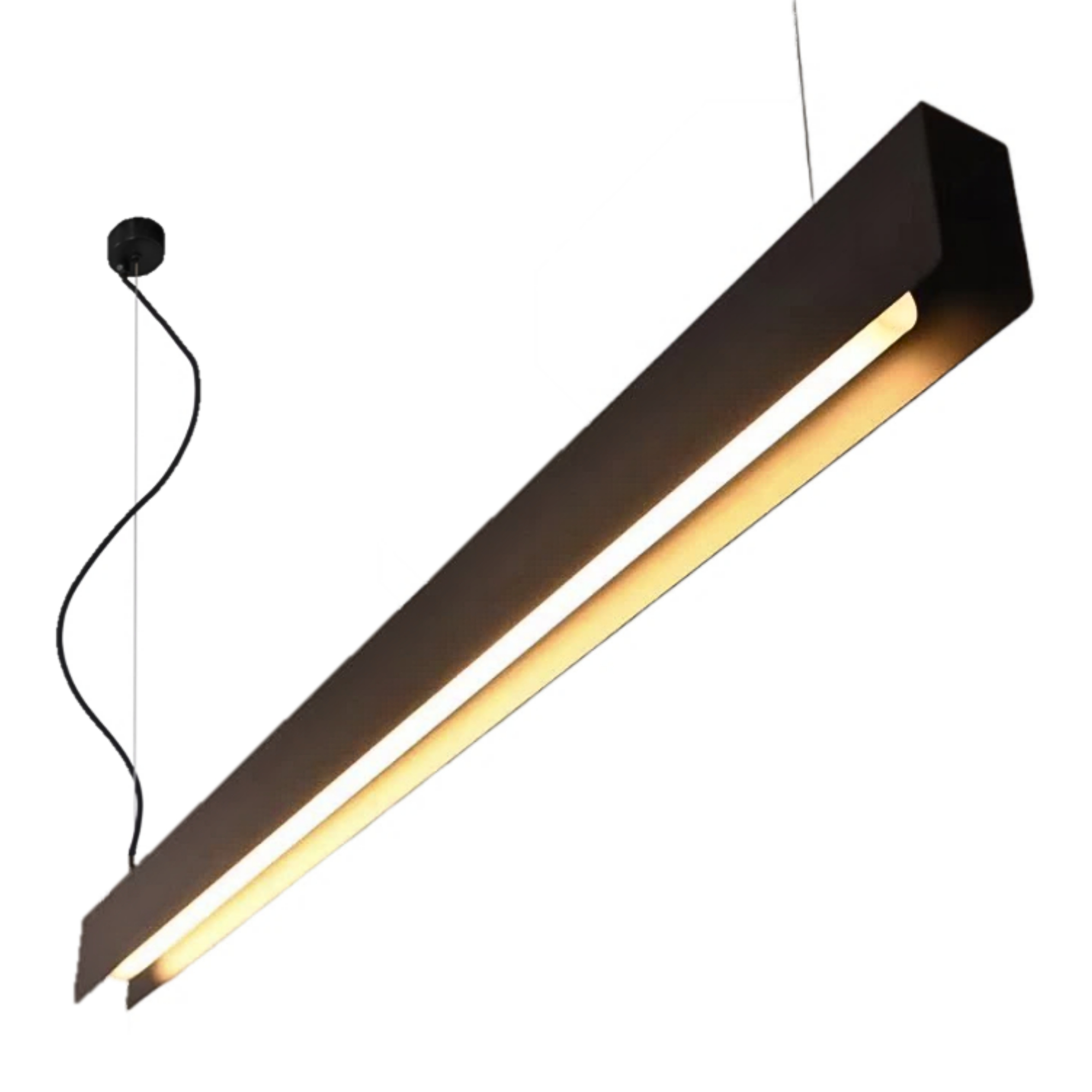 Fier Black Dimmable Rectilinear LED Pendant