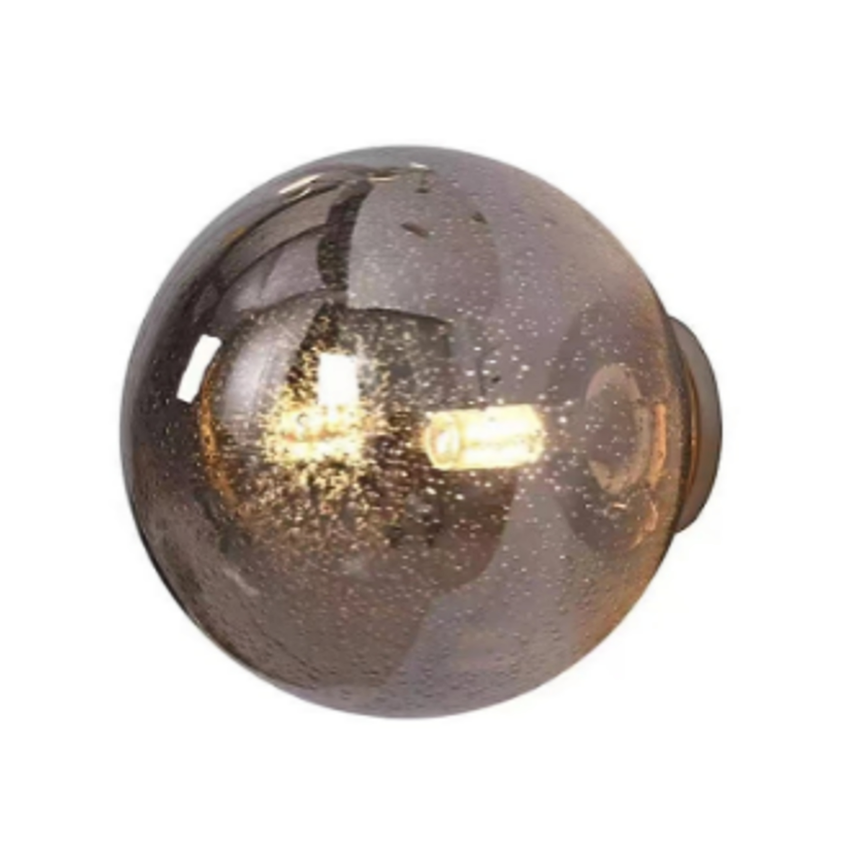 Valence Satin Brass Dimpled Glass Wall Light - Smoke