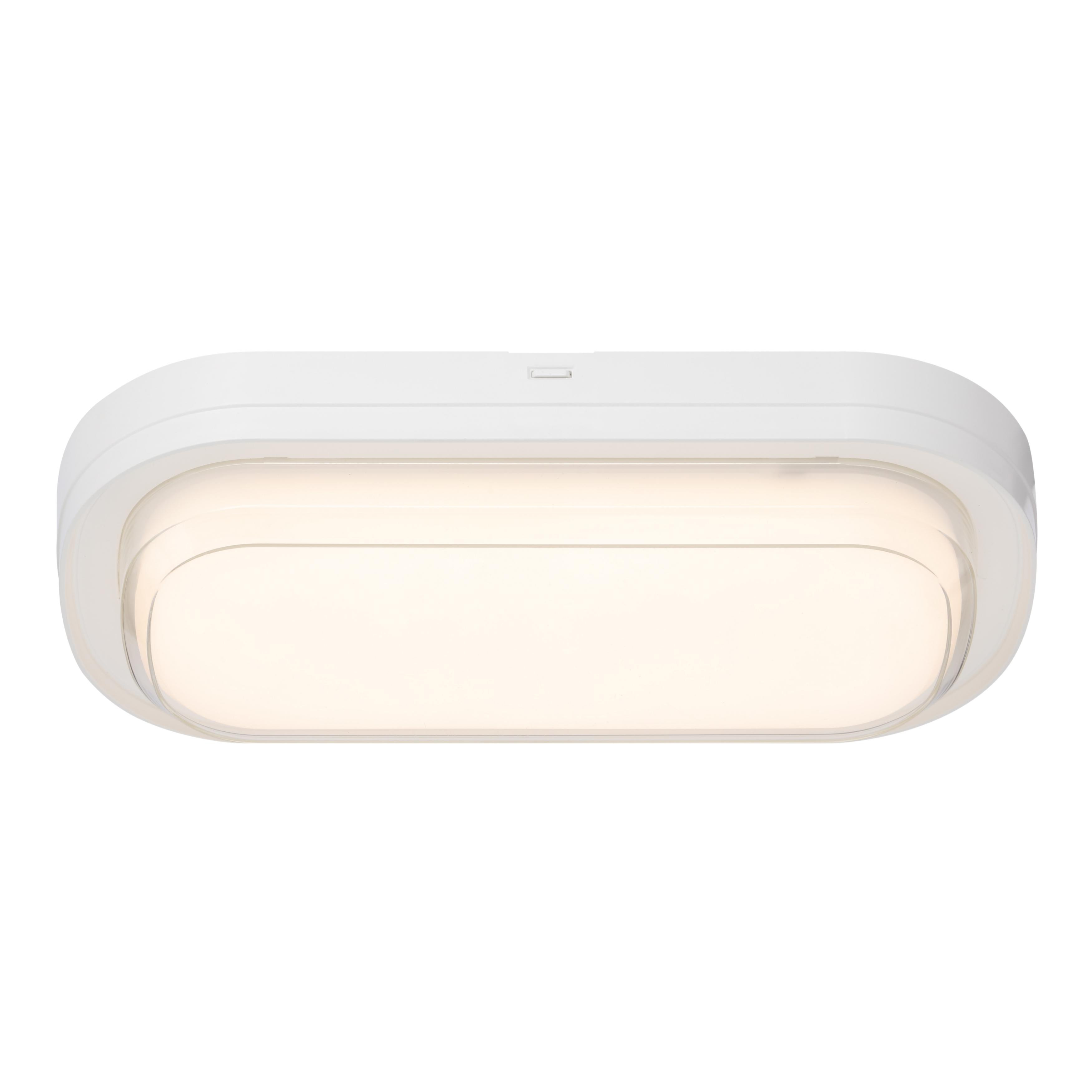 Rivas White Rectangular 3CCT LED Bunker Wall Light