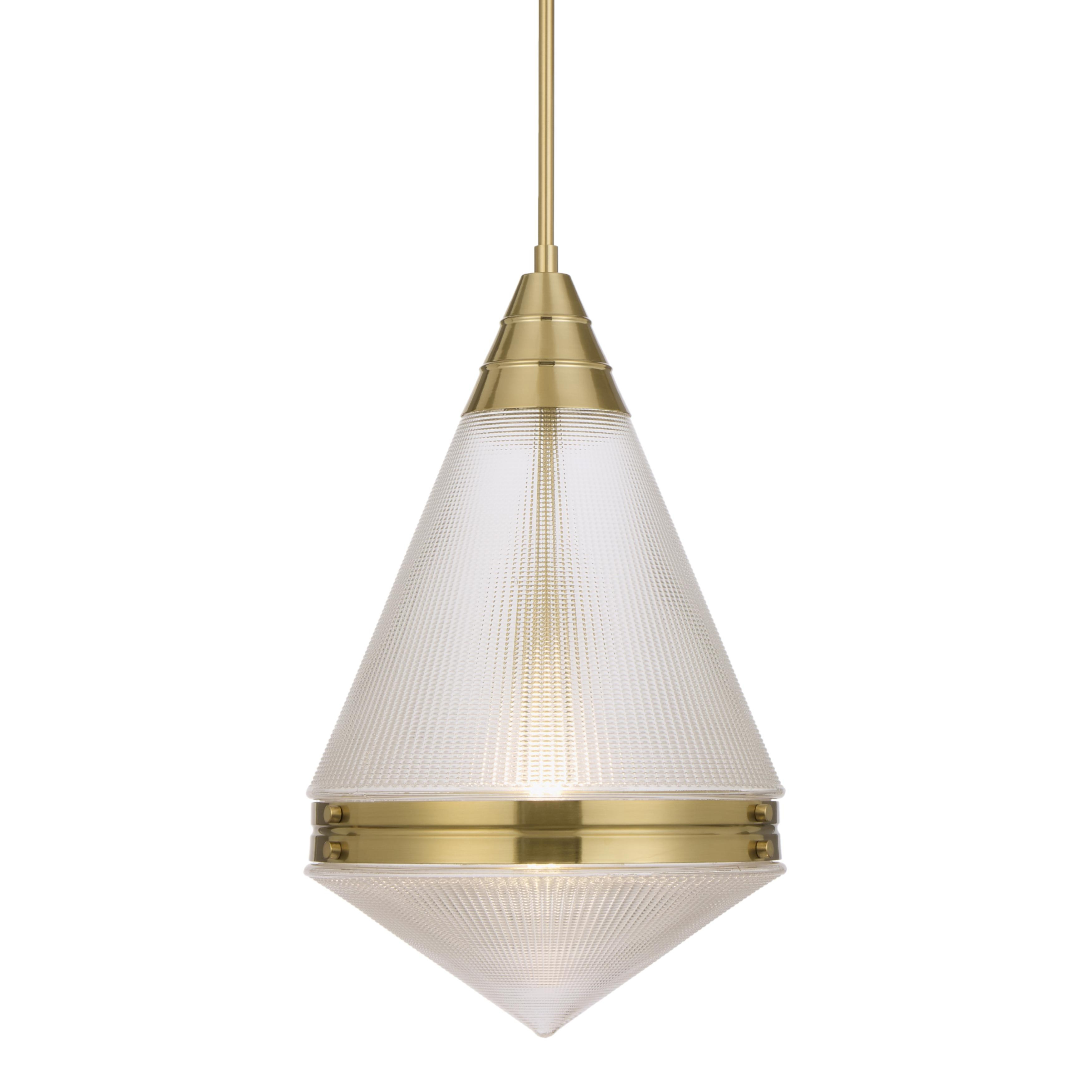 Shilin Antique Gold Diamond Glass Pendant Light
