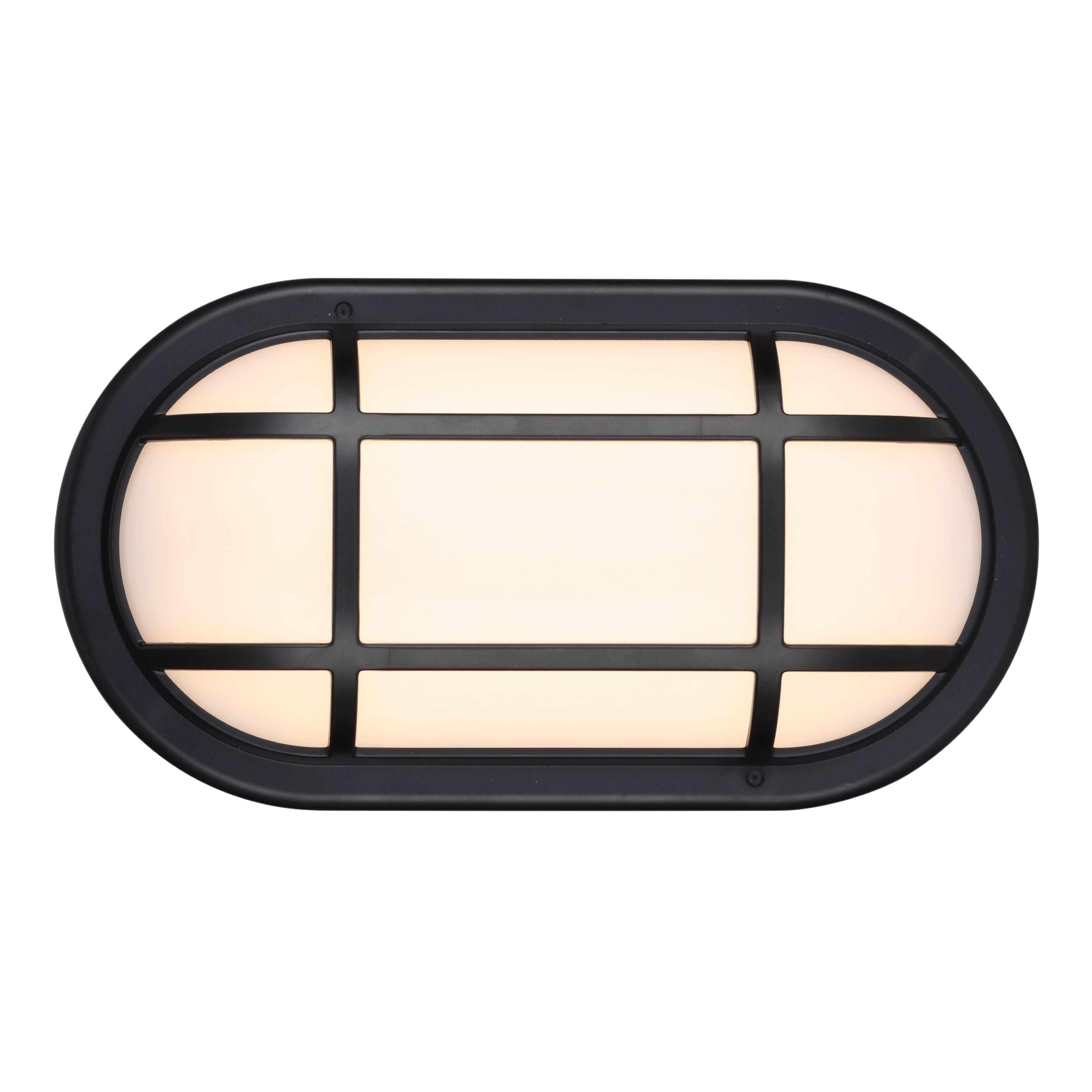 Soko Black Oval 3CCT LED Bunker Wall Light