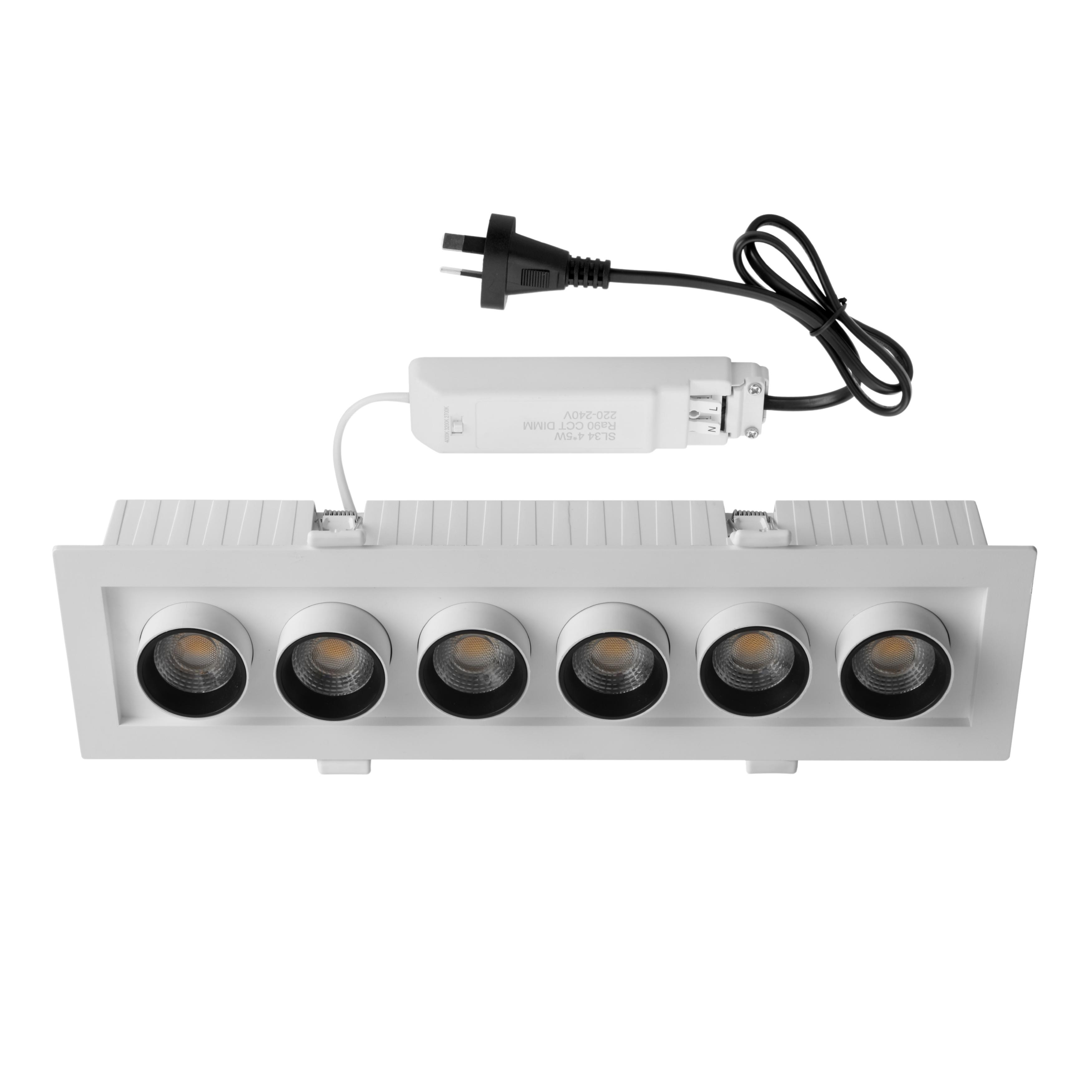 Thane White Adjustable 6 Light Dimmable 3CCT LED Downlight