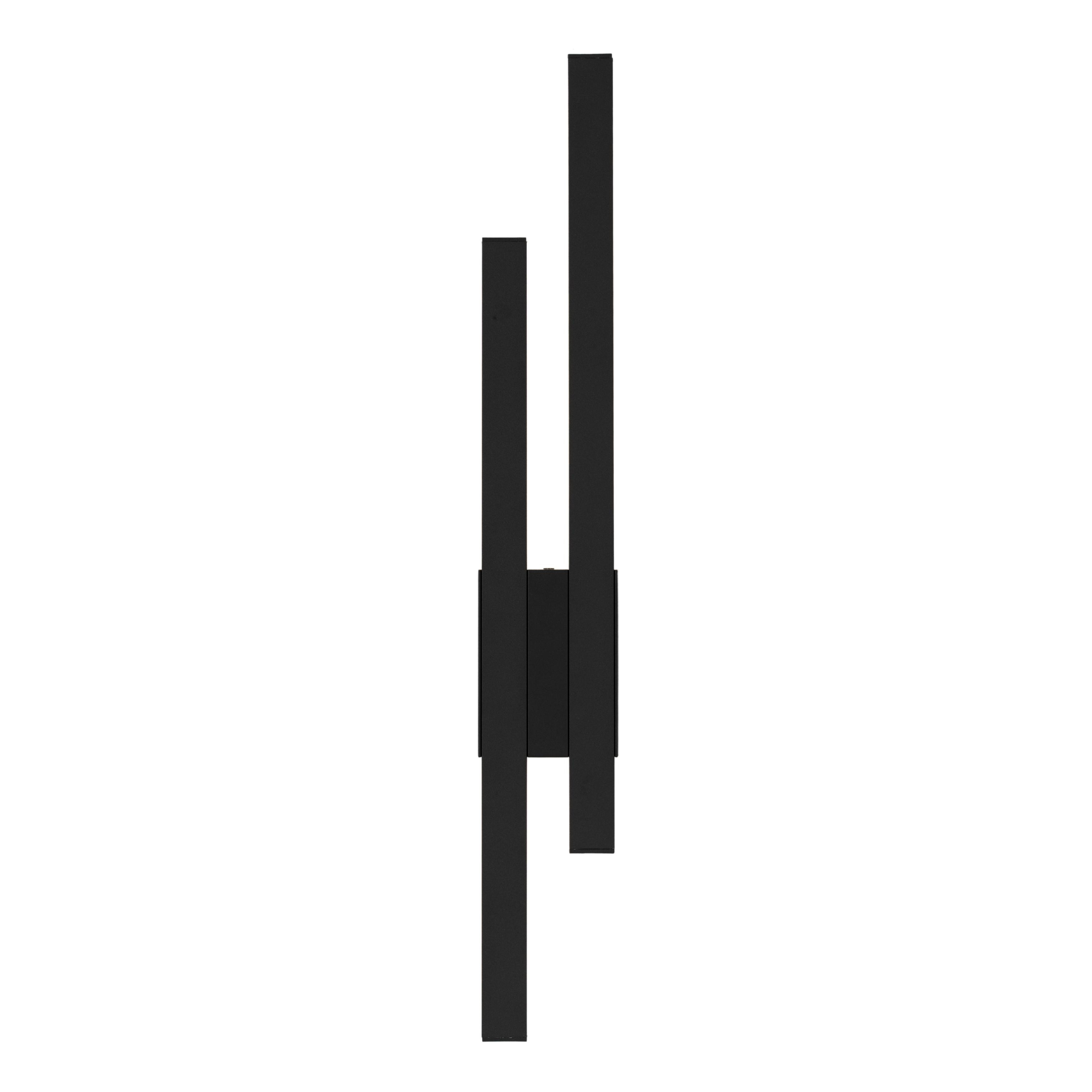 Whickam Duo Sand Black Contemporary Linear LED Wall Light