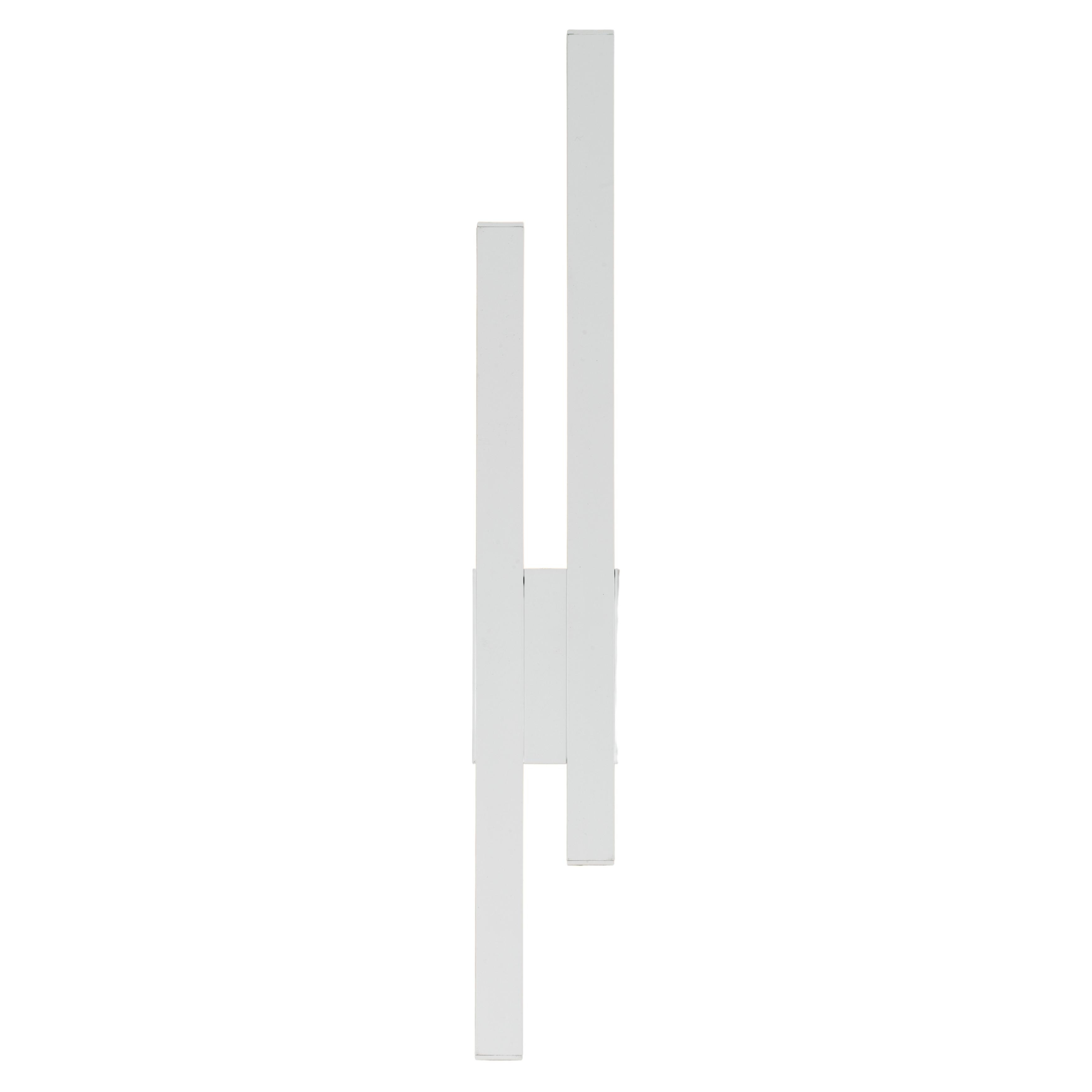 Whickam Duo Sand White Contemporary Linear LED Wall Light