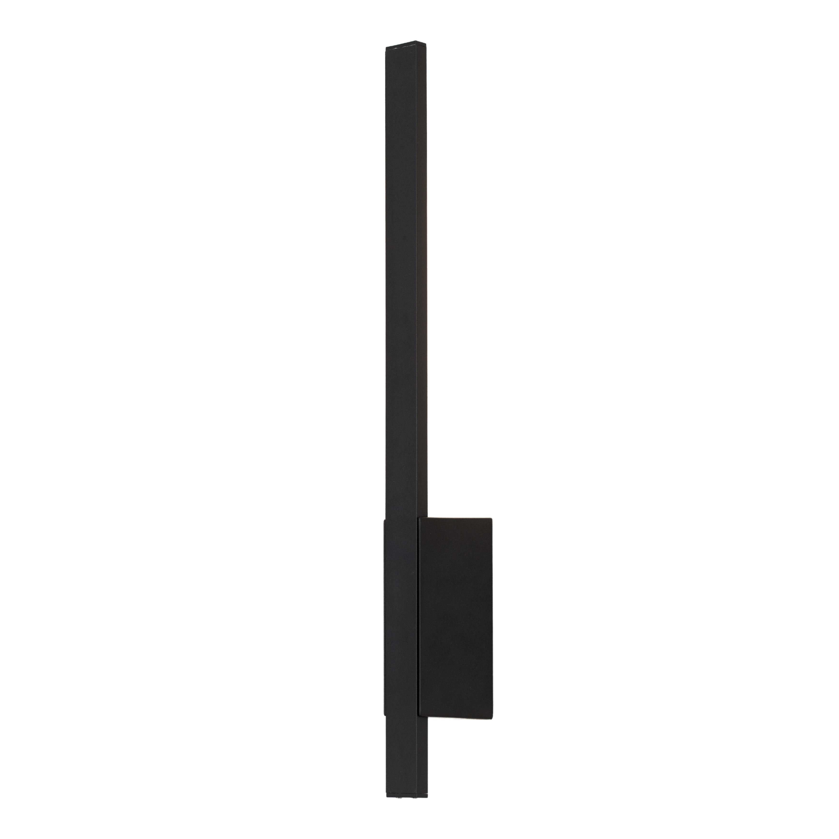 Whickam Sand Black Contemporary Linear LED Wall Light
