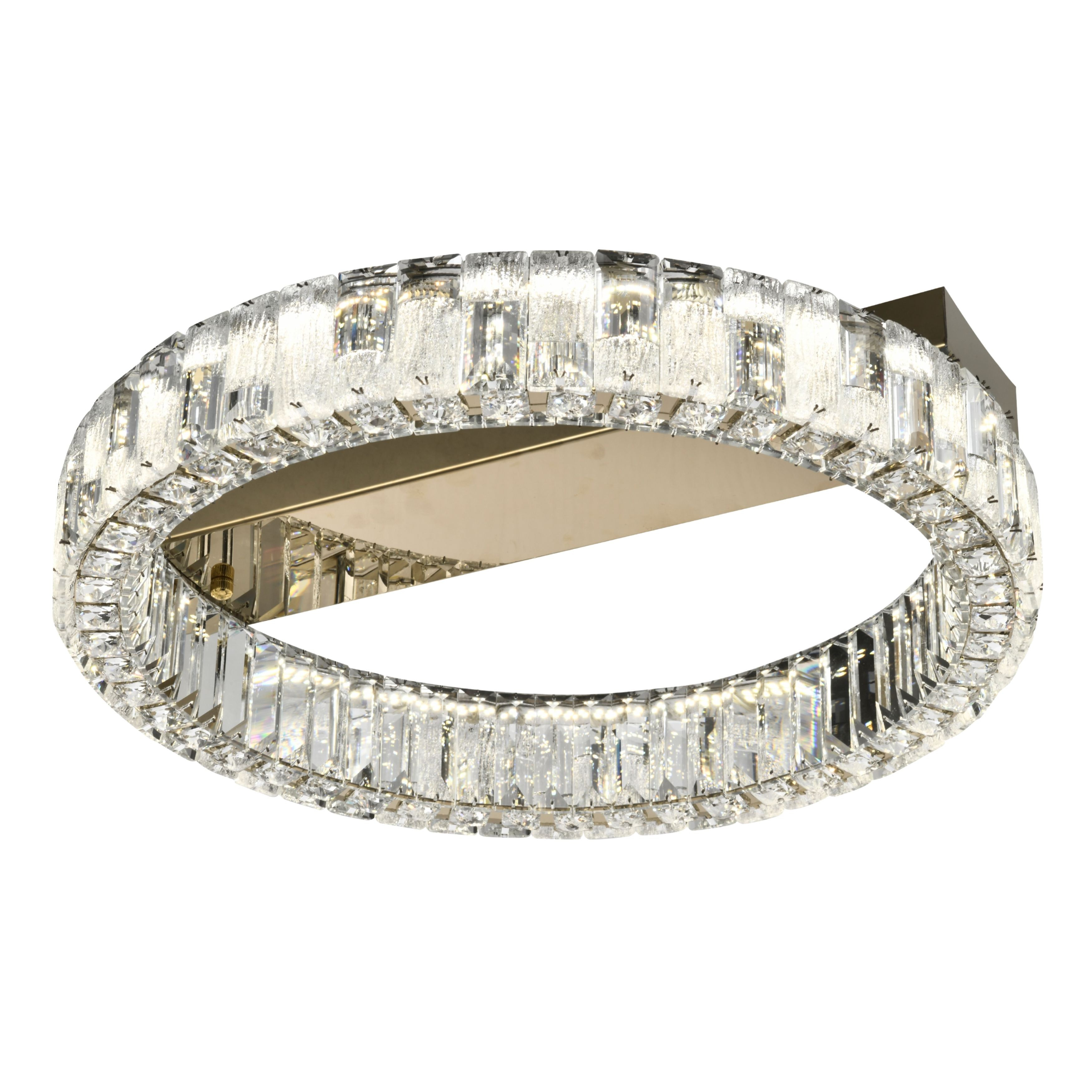Luzern Gold Crystal 3CCT LED Close to Ceiling Light