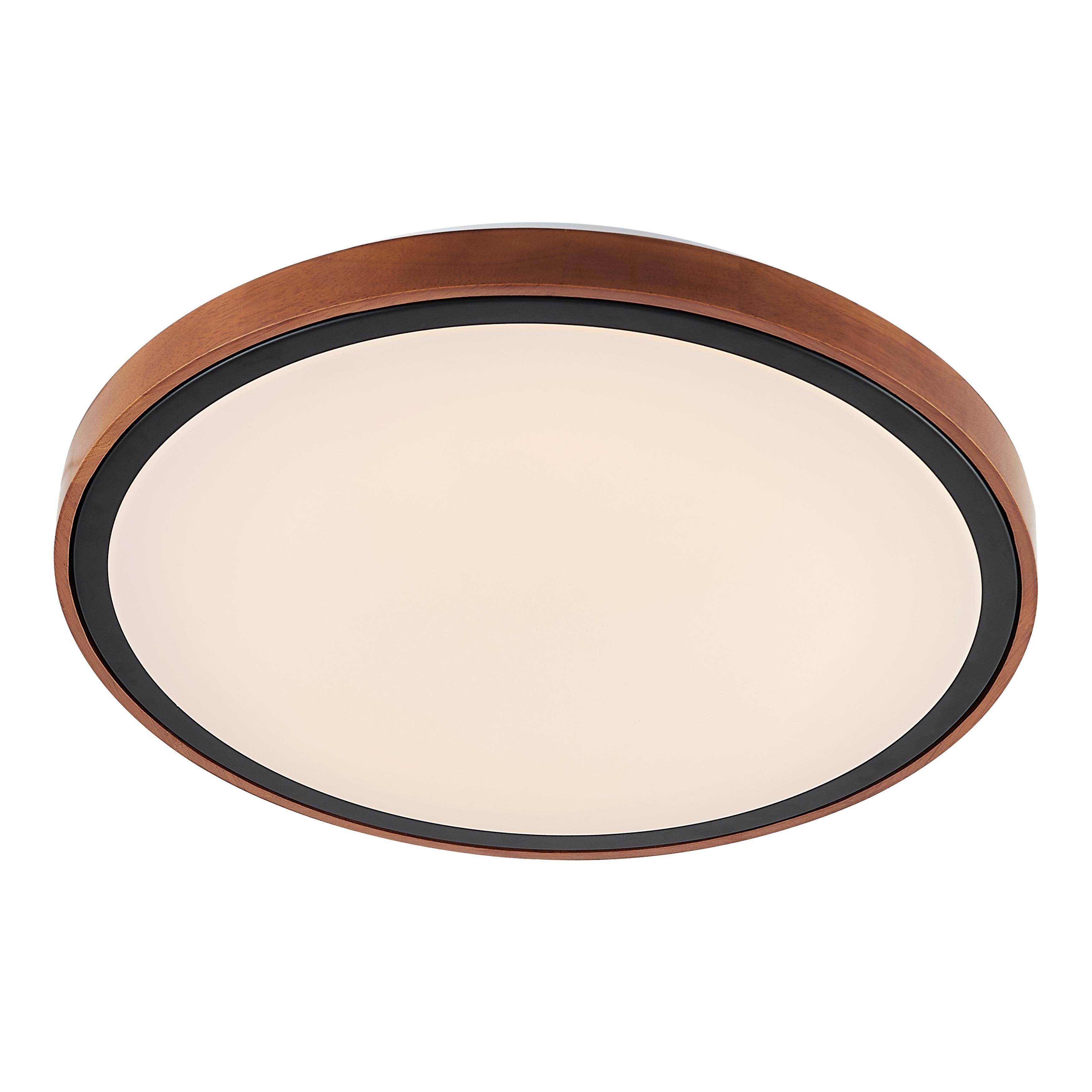 Telford Walnut Wood Circular 3CCT LED Ceiling Light