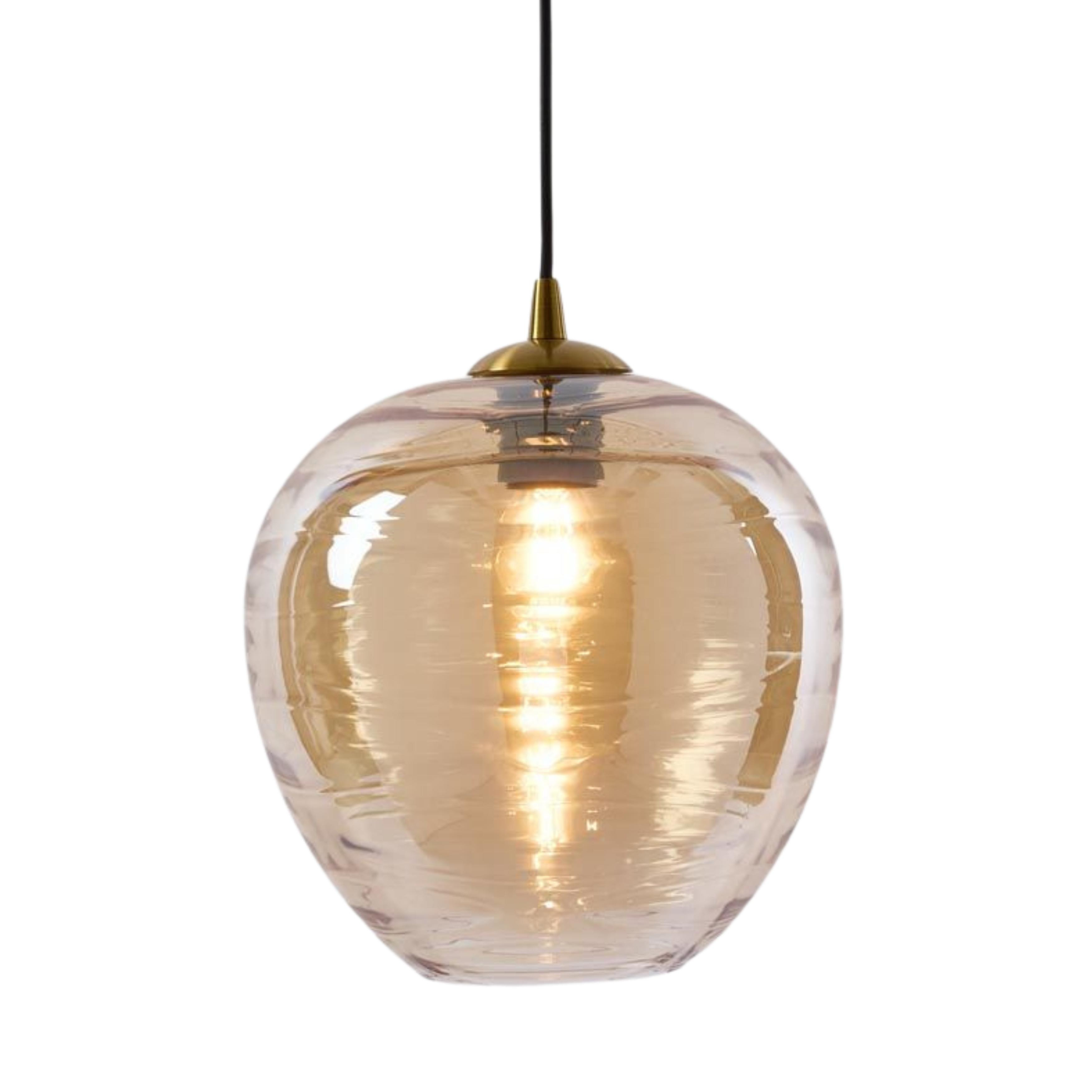 Visby Amber Glass Pendant Light