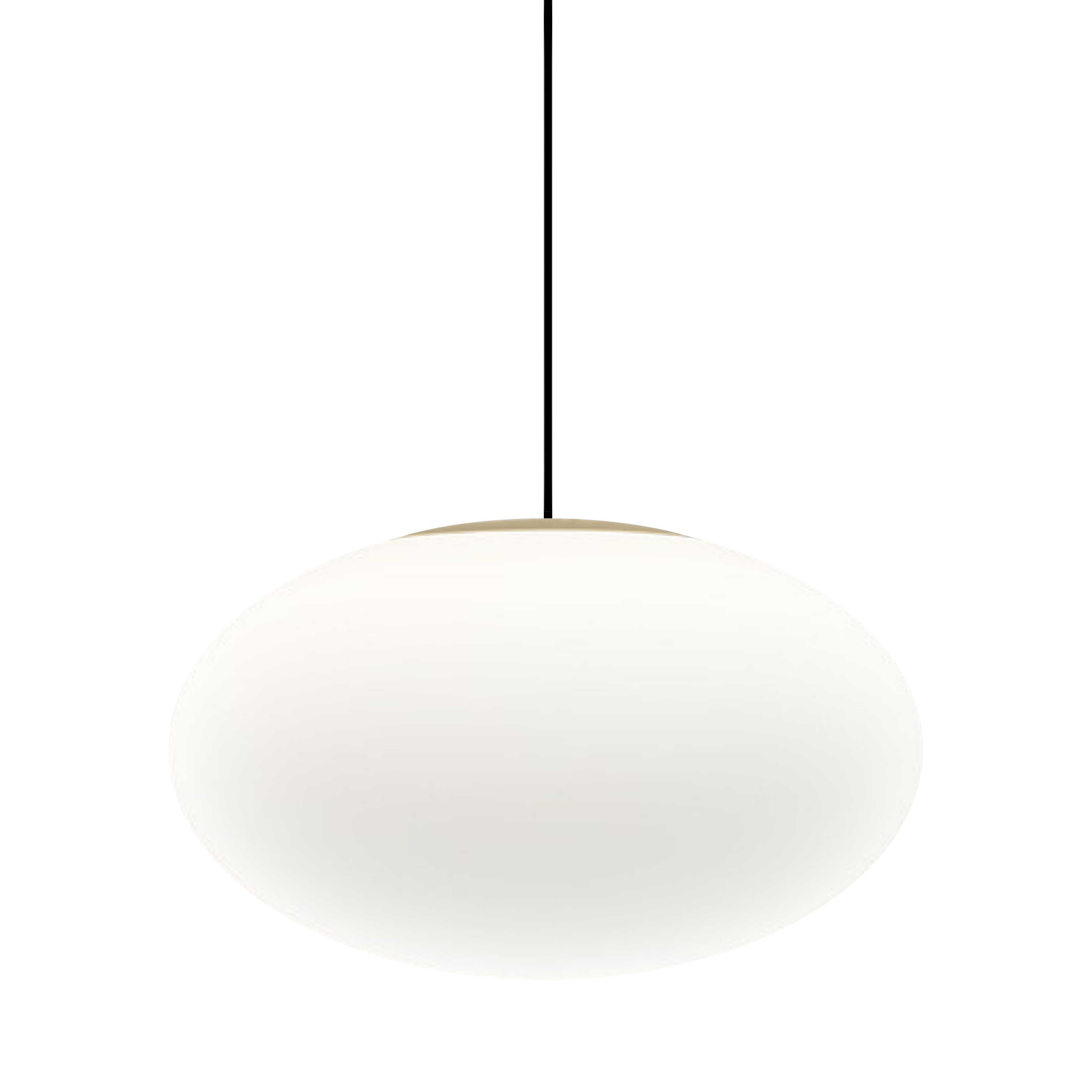 Obitron Brass Oblate Glass LED Pendant Light