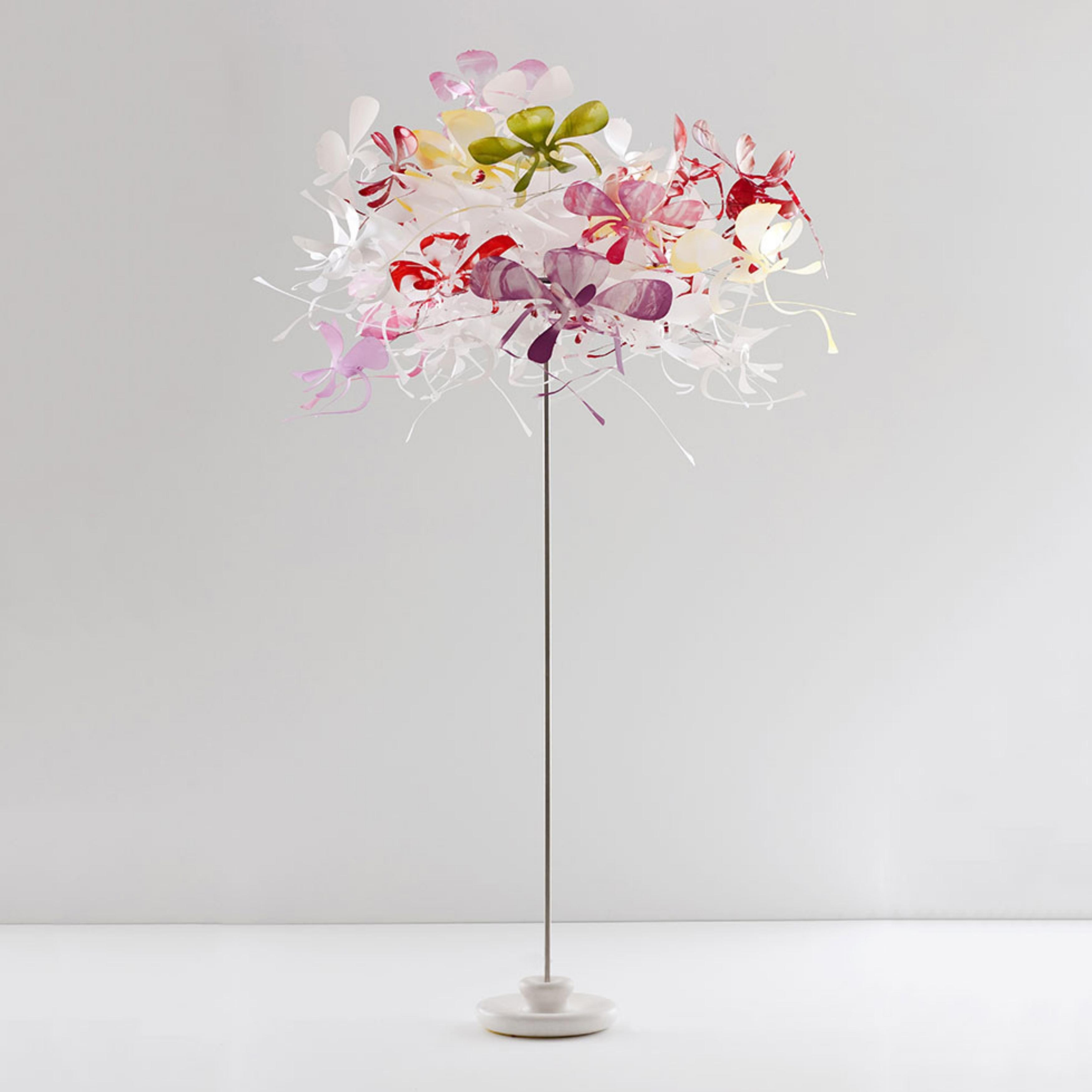 Orchid Hand-Dyed Designer Floor Lamp