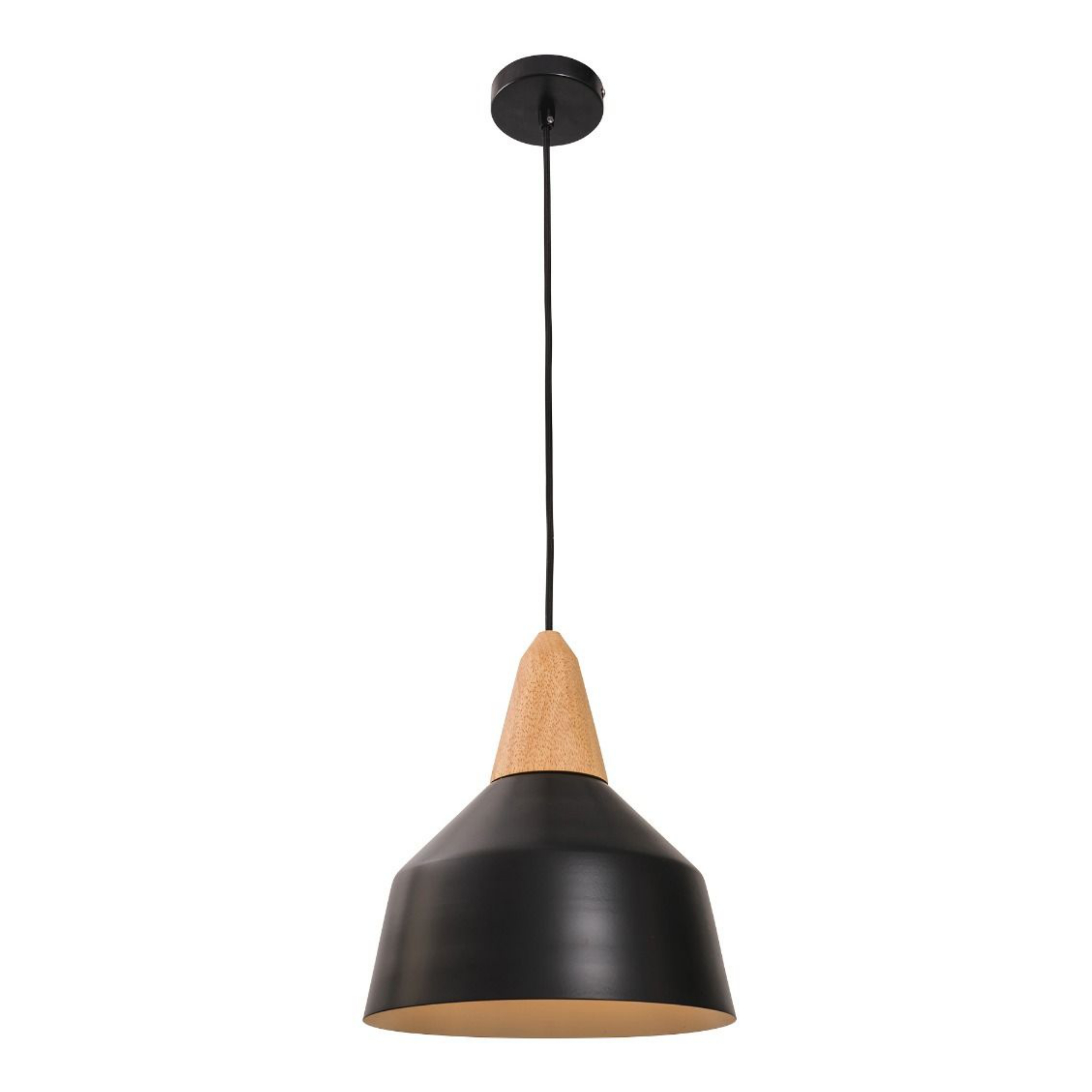 Tayla Black Wooden Modern Pendant Light