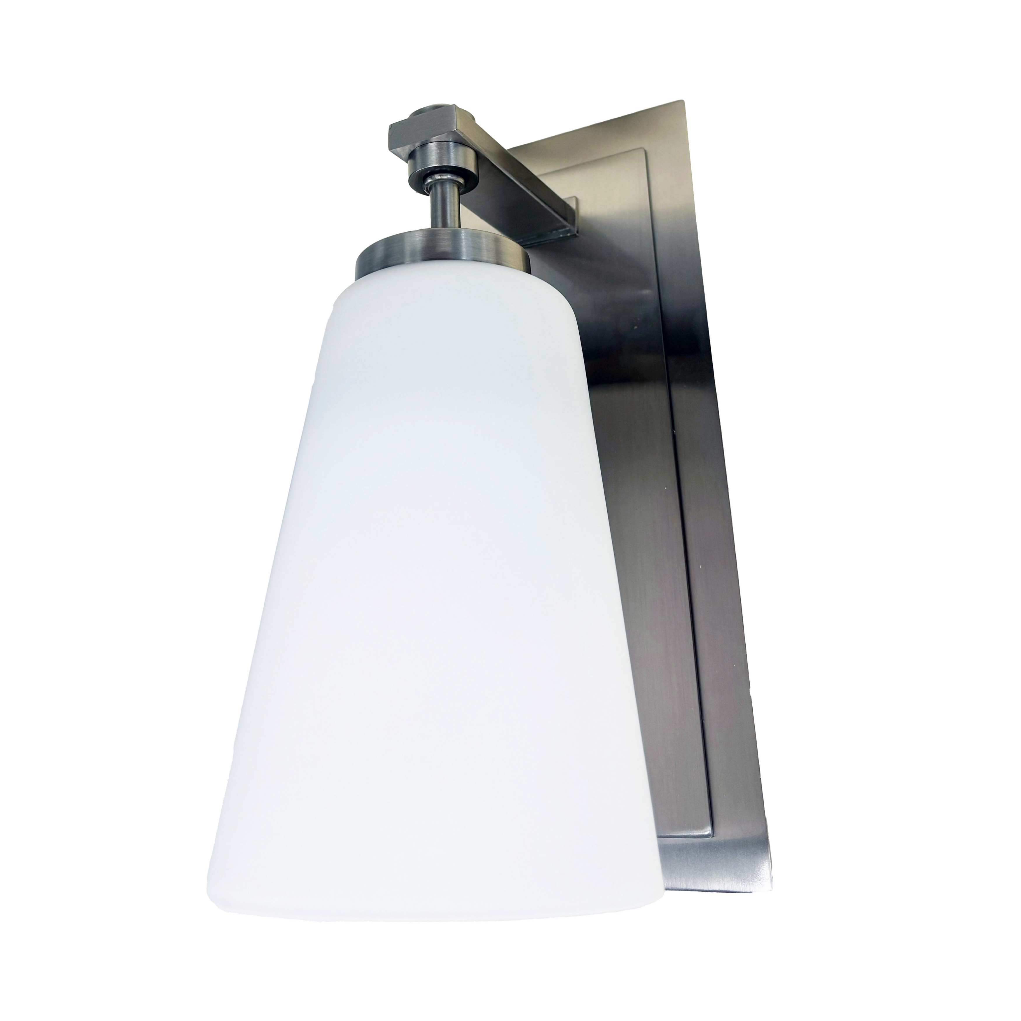 Clara Satin White Glass Wall Light
