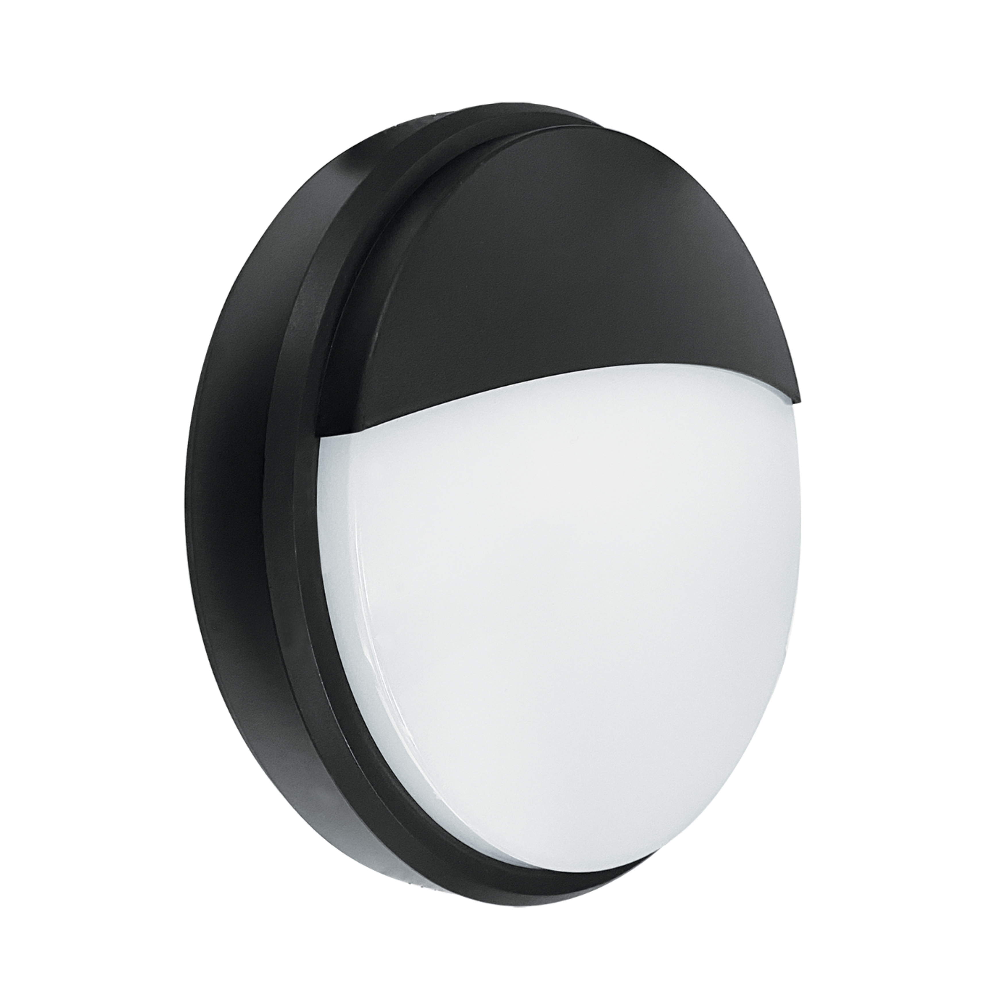 Rory Round Black 3CCT LED Bunker Light with Eyelid