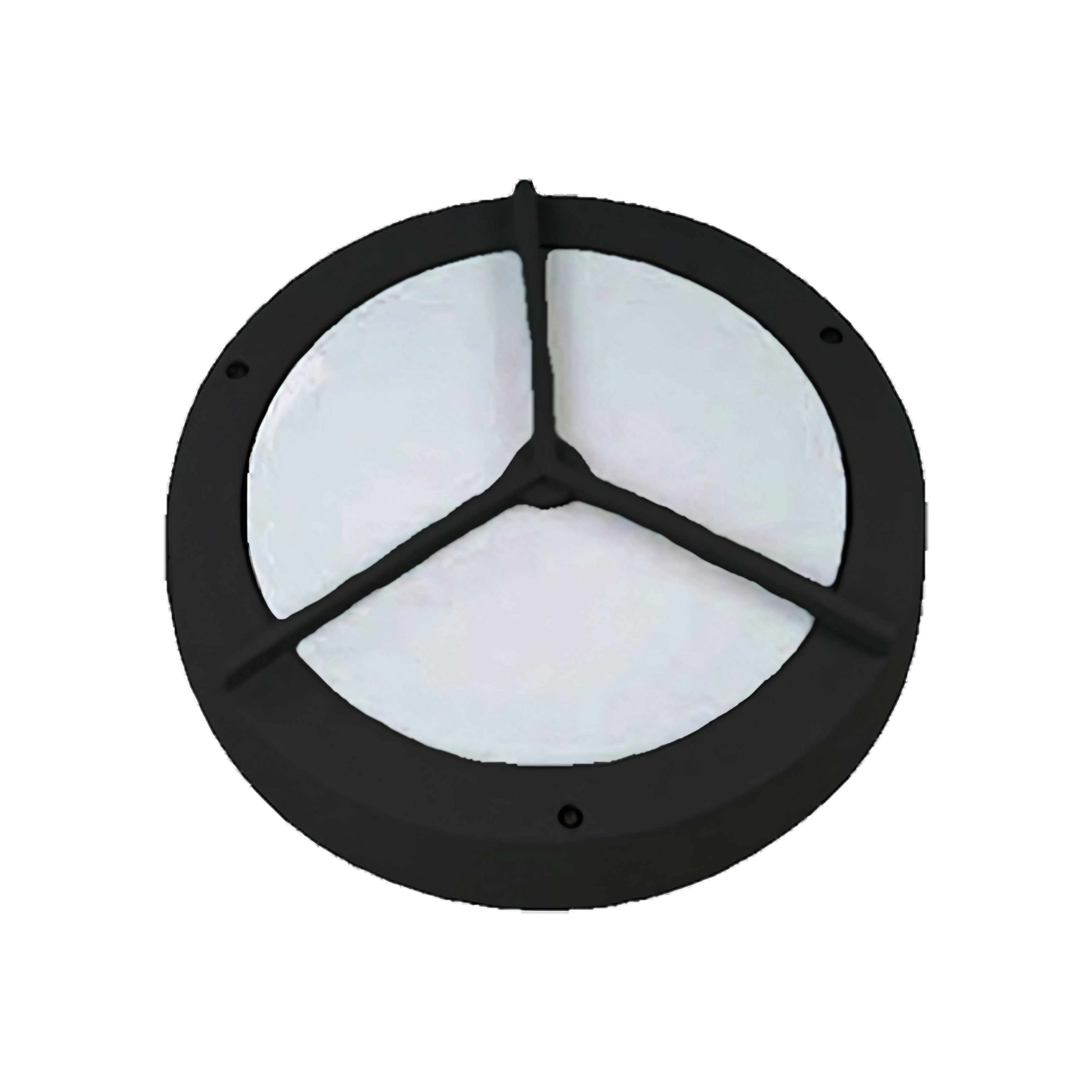 Hilton Black Round Bunker Light with Louvre