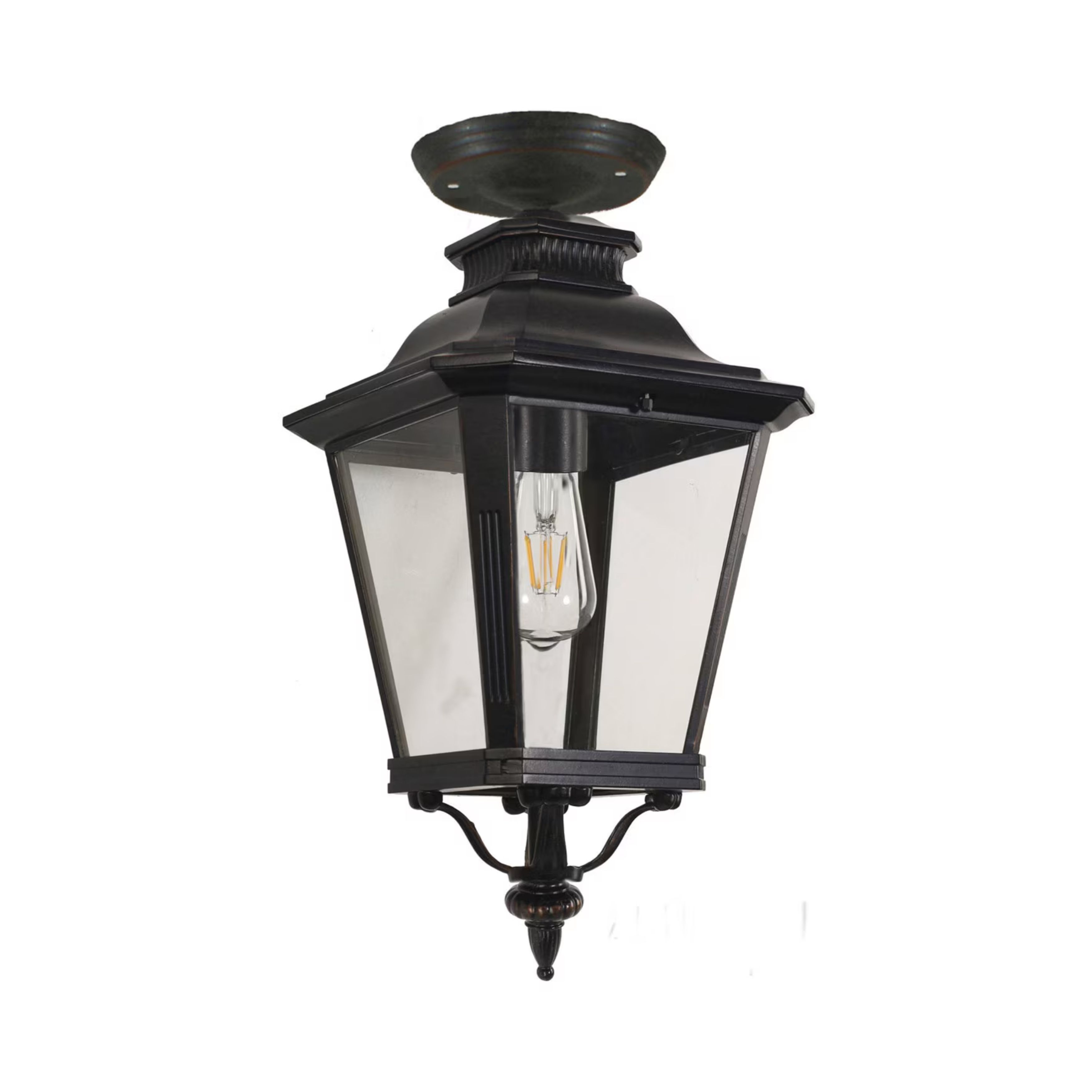 Kingdom Antique Bronze Traditional Under Eave Light