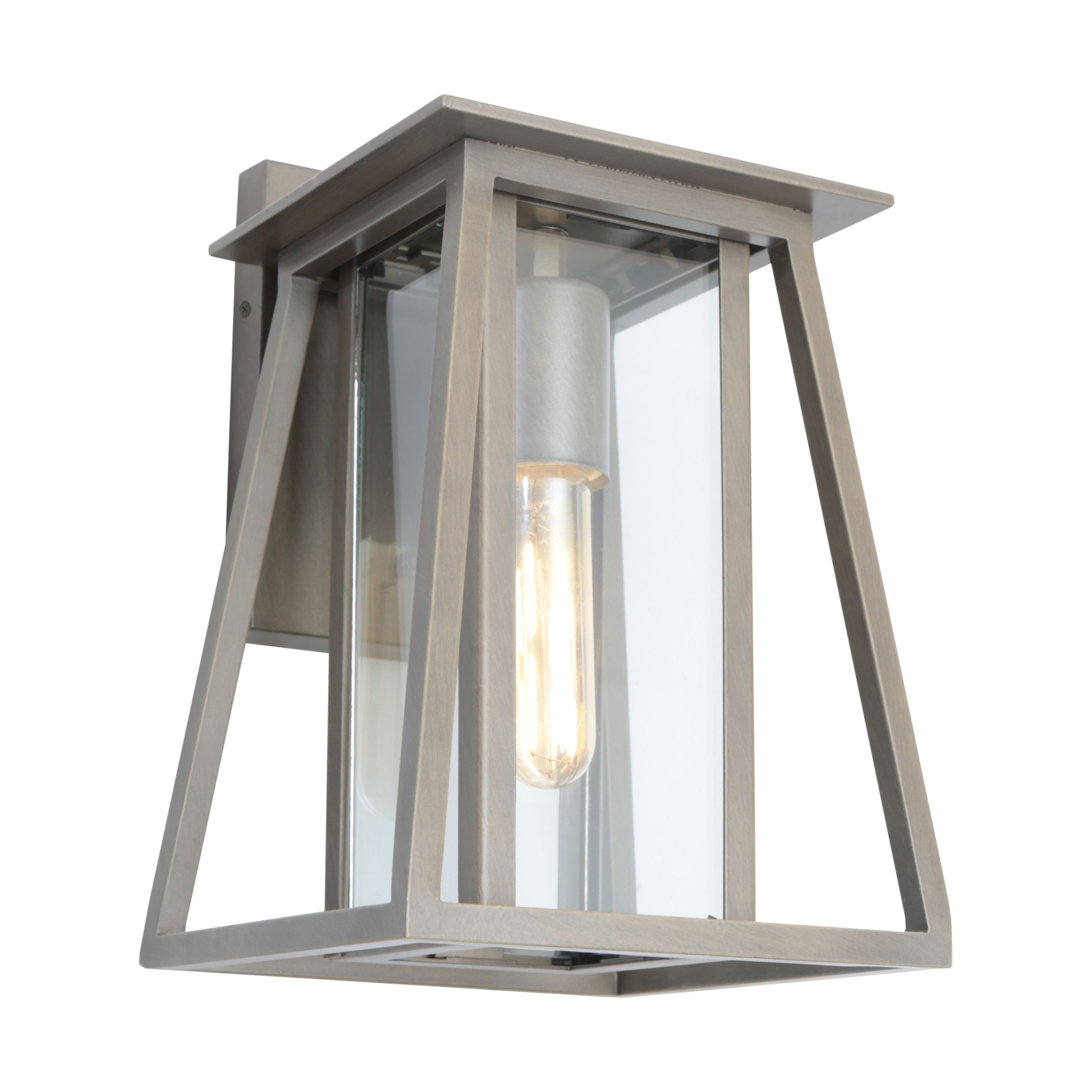 Dover Clear Glass Old Bronze Lantern Wall Light