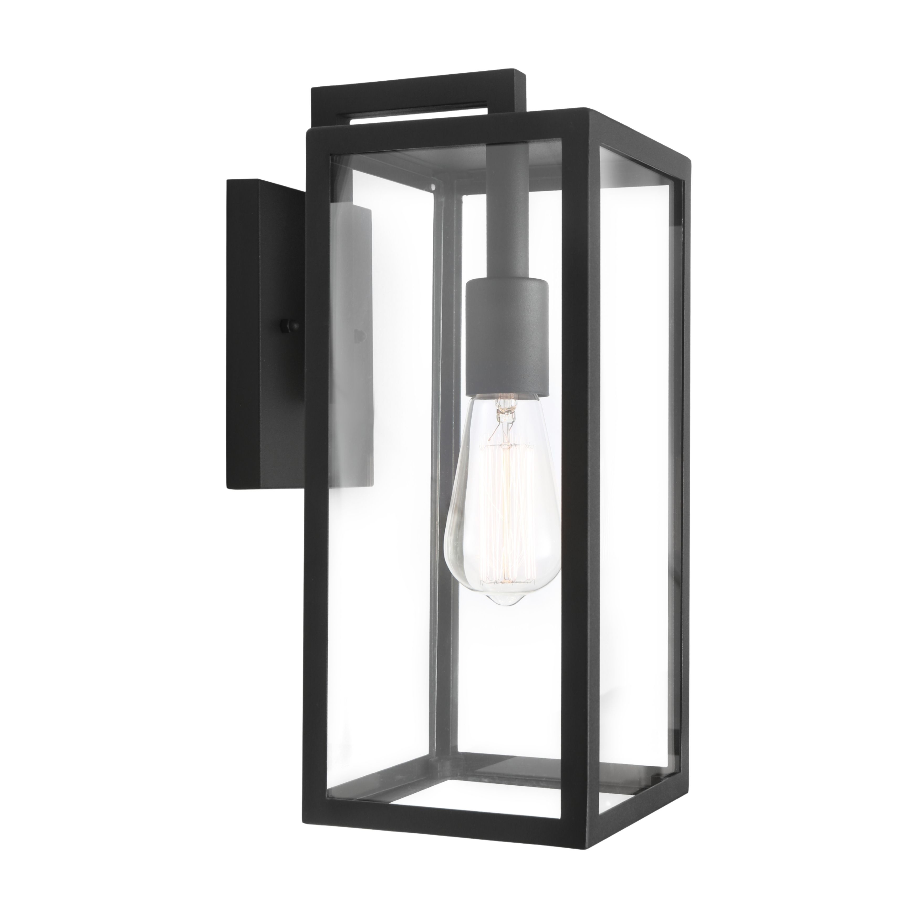 Sedona Exterior Matt Black Coach Wall Light
