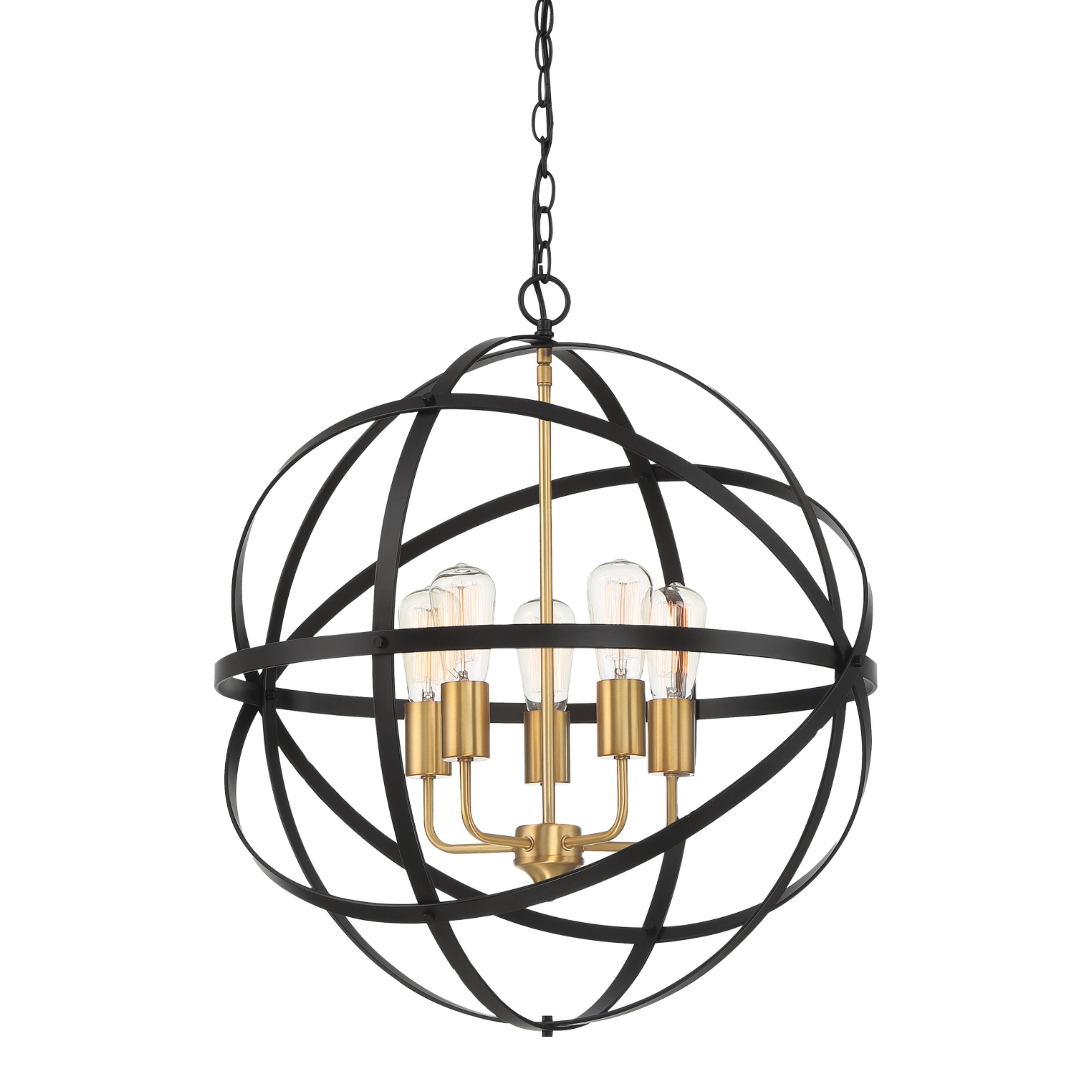 Apollo 5 Light Bronze Gold Geometric Pendant
