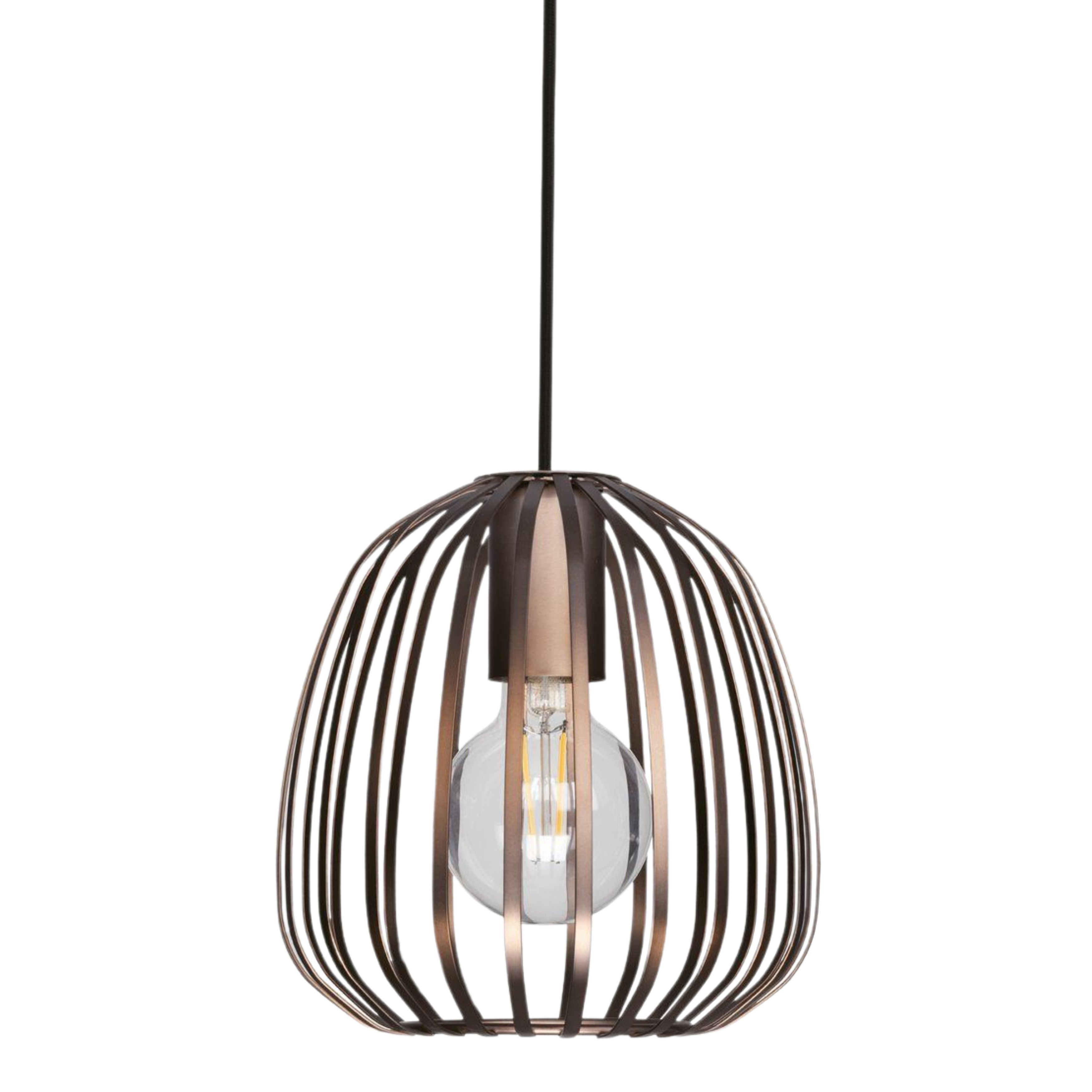 Espinal Mini Bronze Steel Cage Pendant Light
