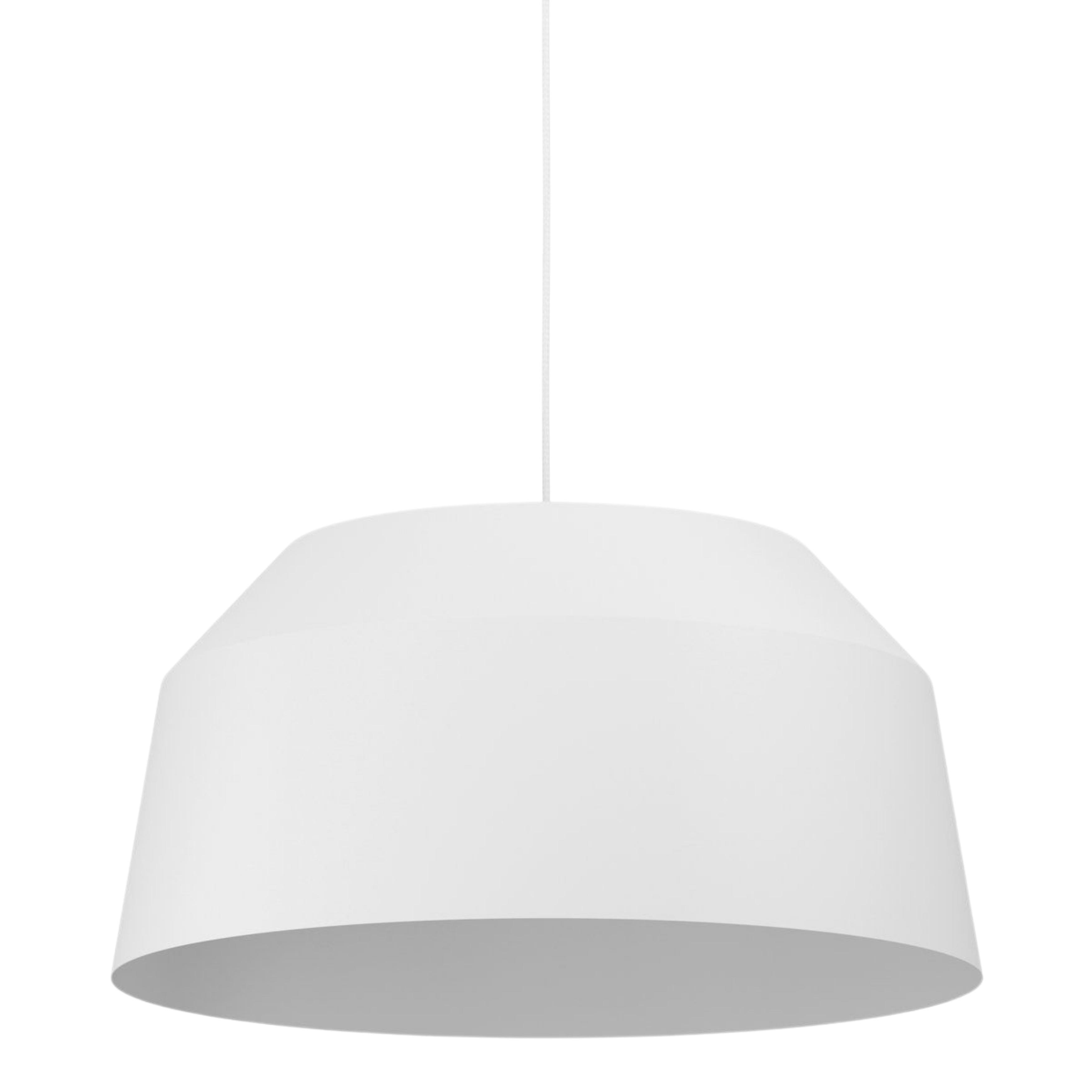 Contrisa Steel White Angled Dome Pendant Light