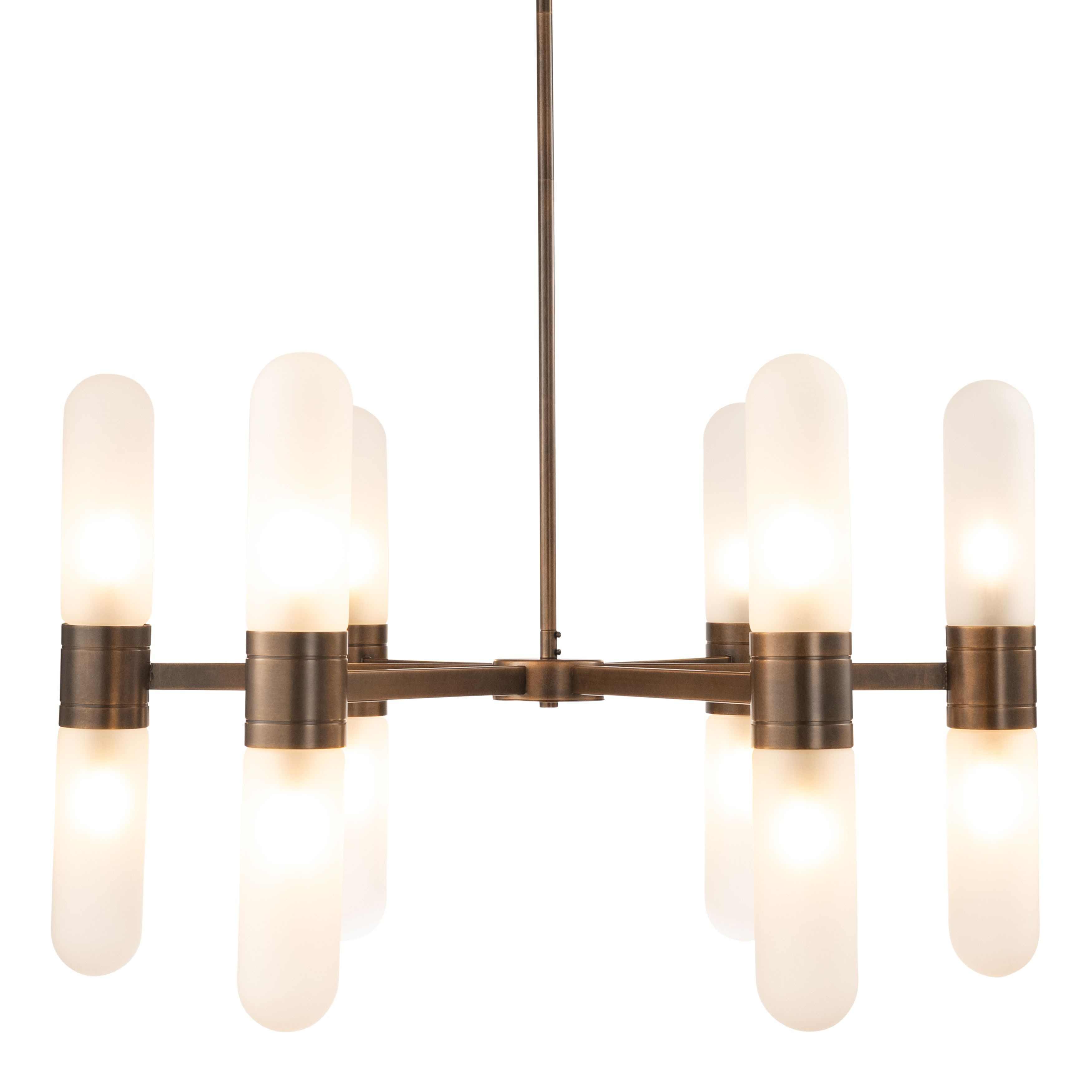Hepburn 12 Light Antique Brass Statement Chandelier