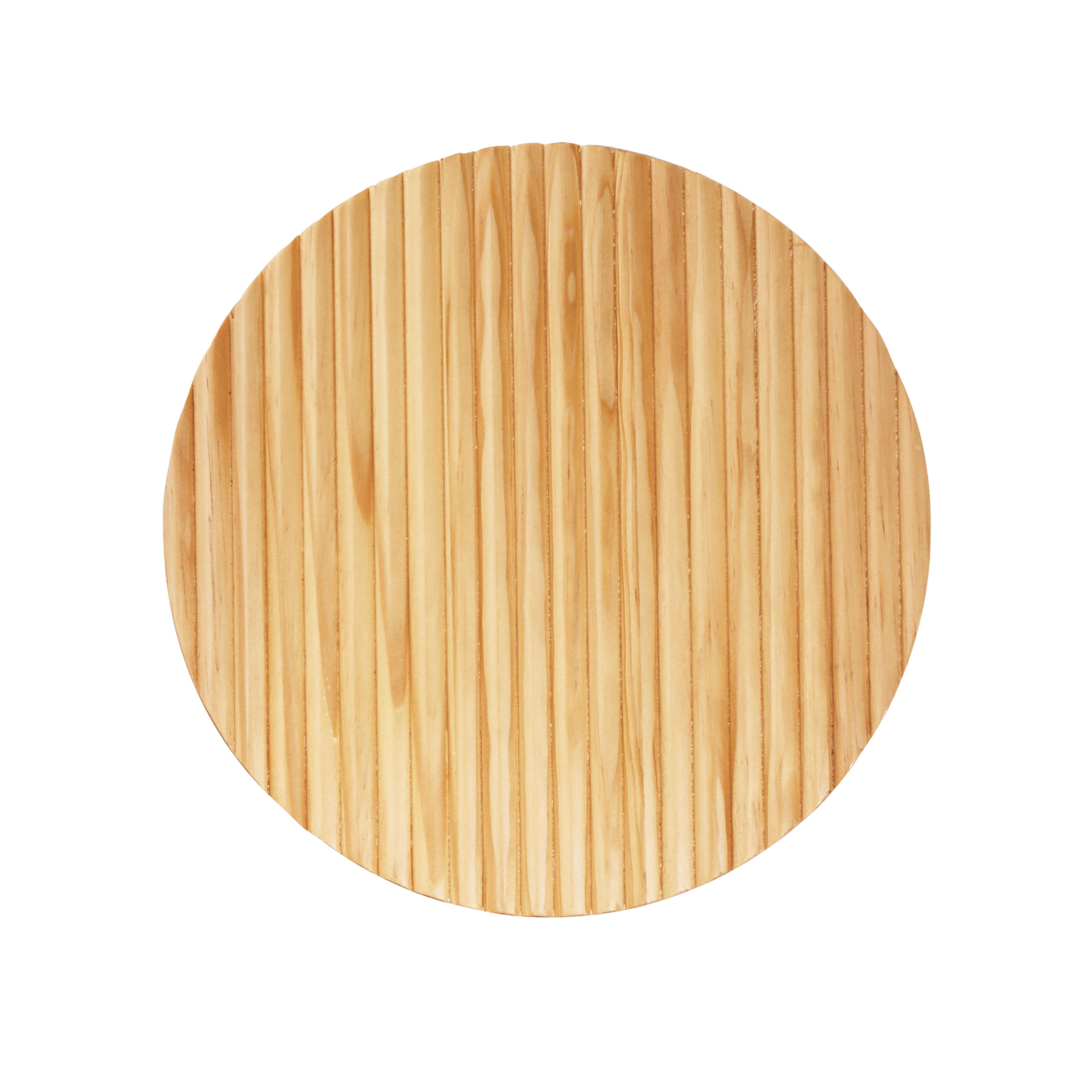 Maggie Scalloped Circular Wood Backlit 3CCT LED Wall Light
