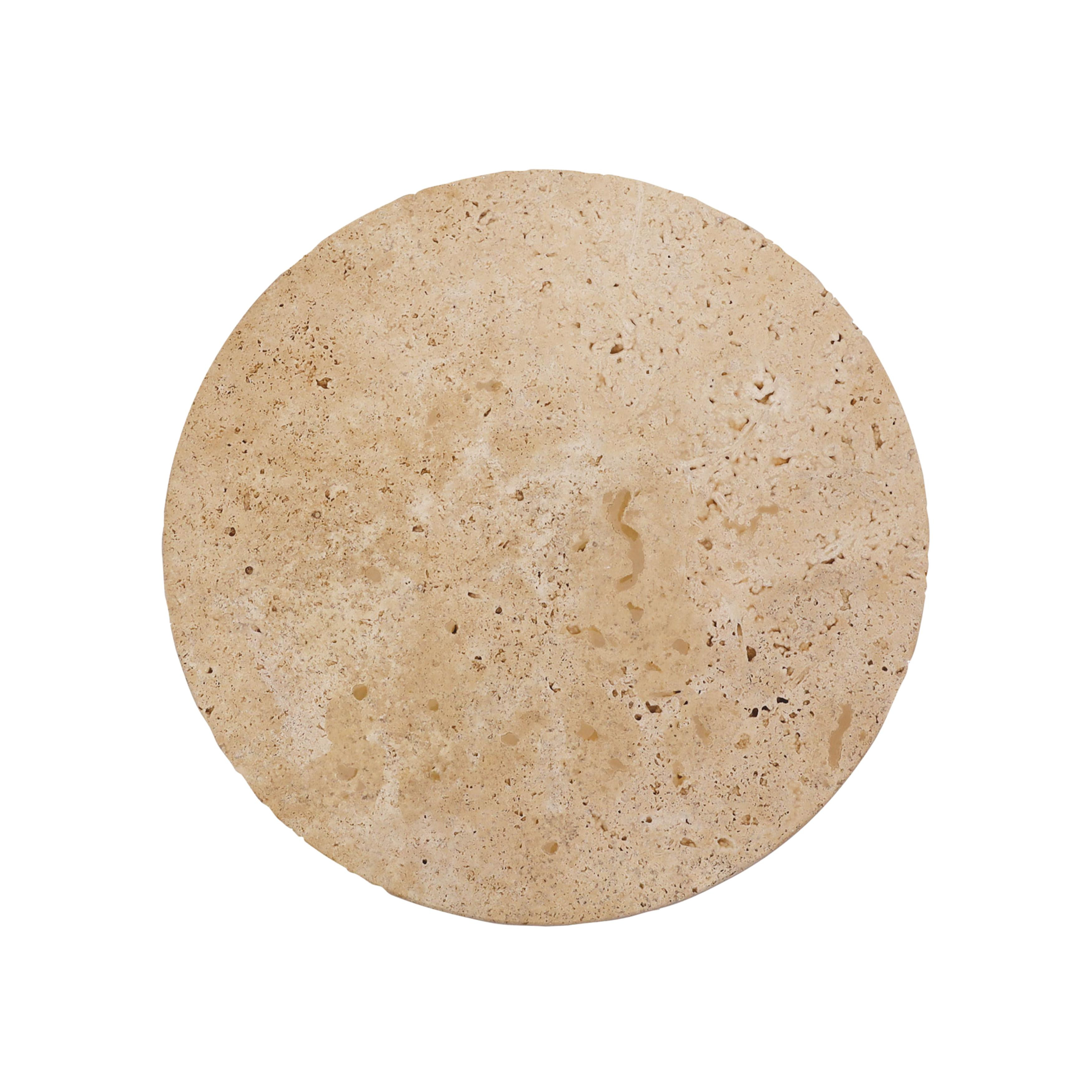 Maggie Travertine Circular Backlit 3CCT LED Wall Light