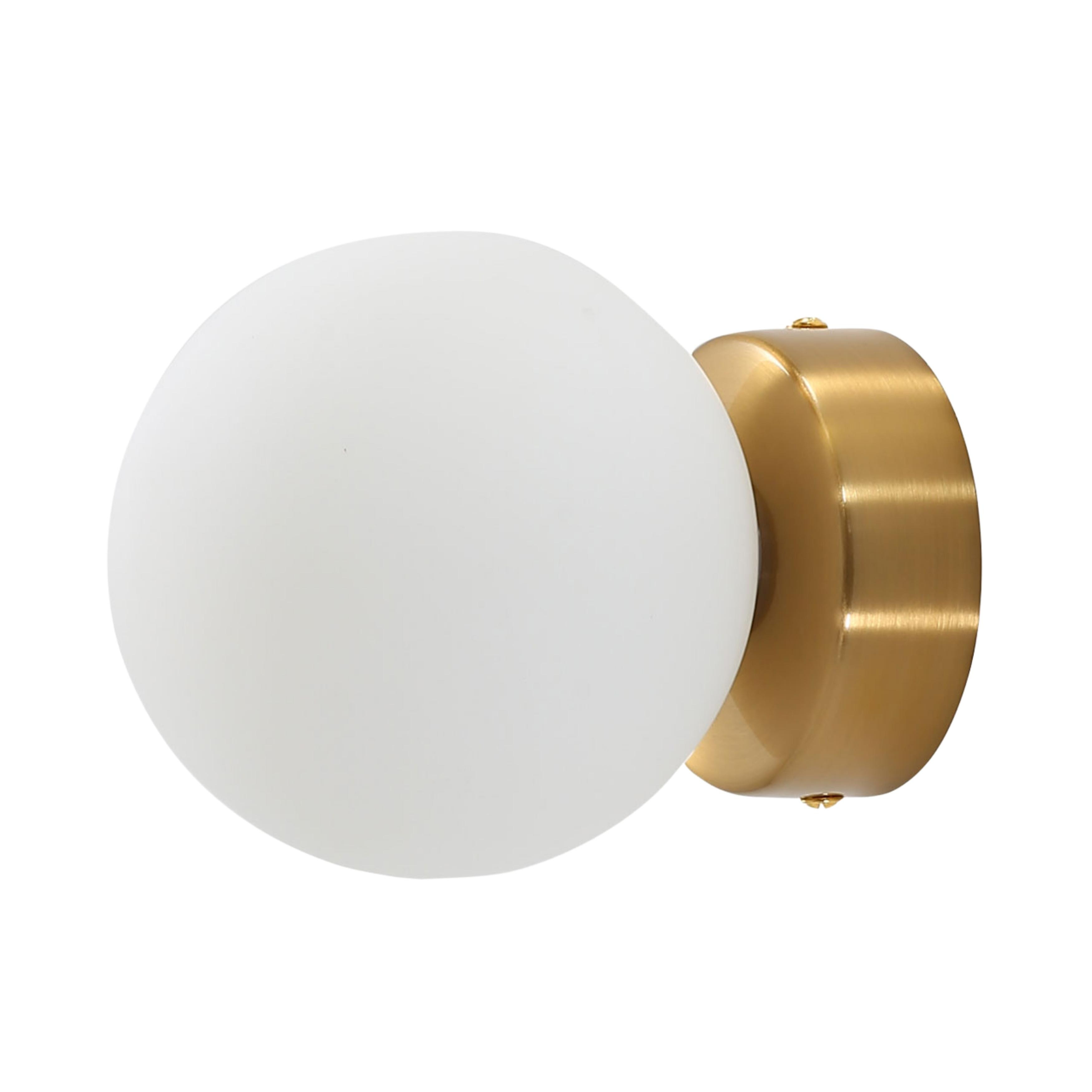 Dundee Satin Brass Opal Matt Glass Wall Light