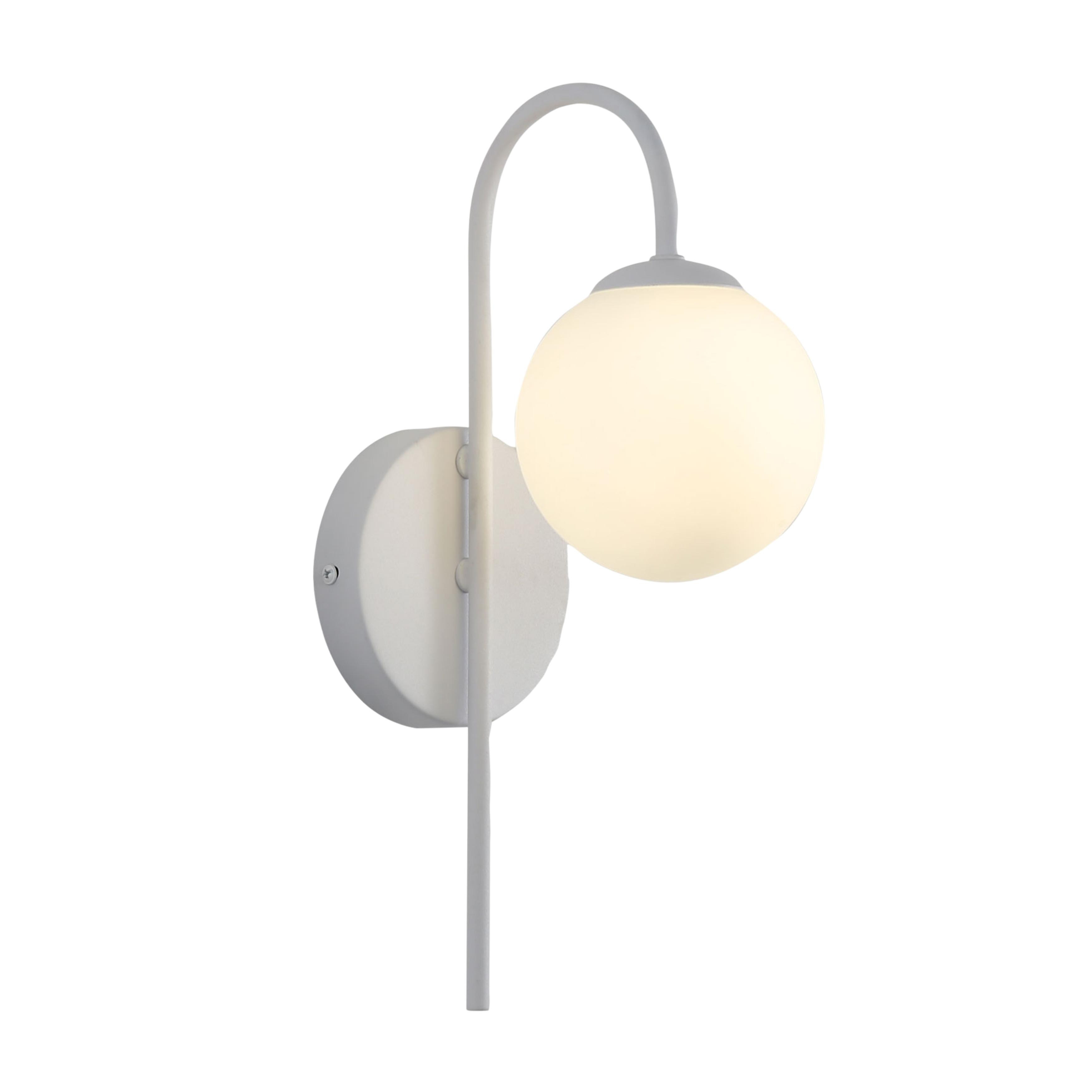 Evans White Modern Arched Wall Light