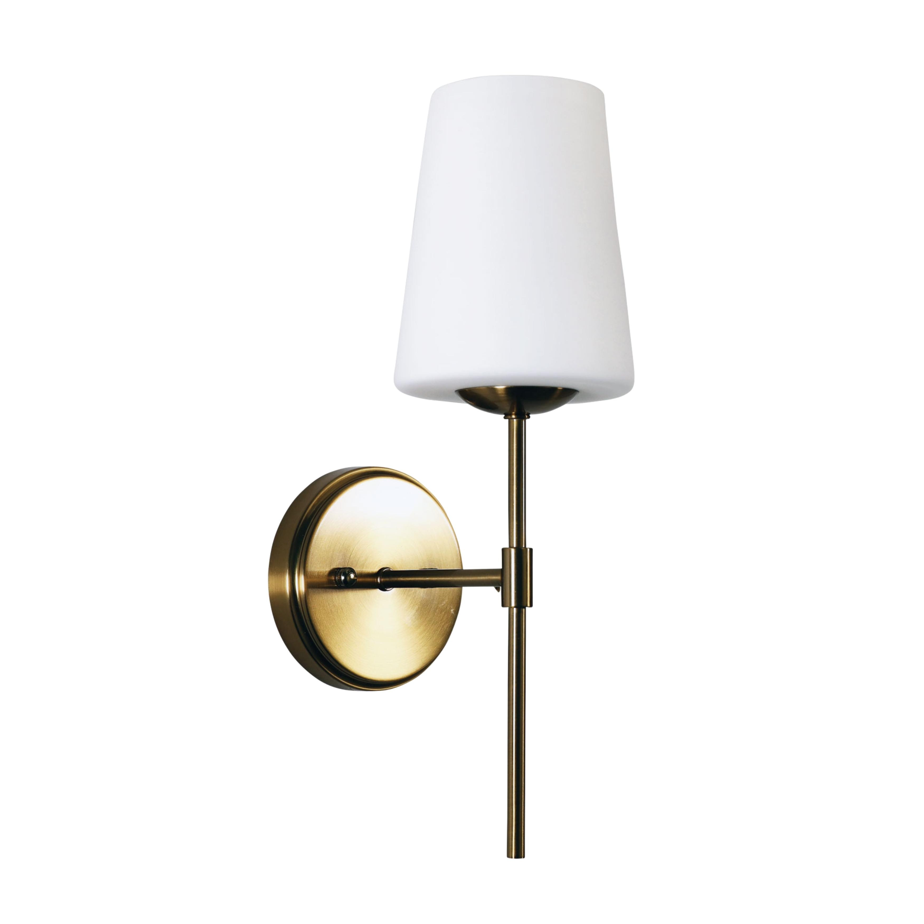 Knoxville Tapered Glass Brass Modern Wall Light