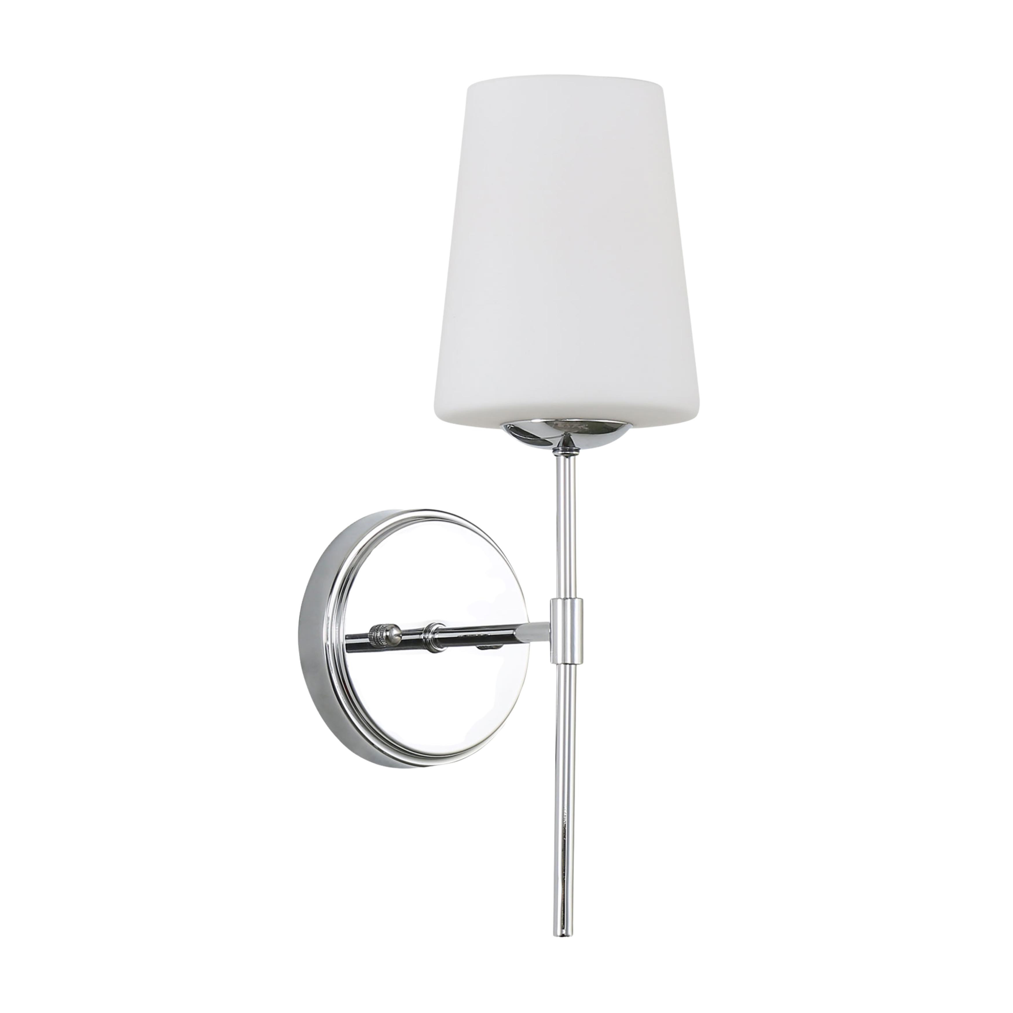 Knoxville Tapered Glass Chrome Modern Wall Light