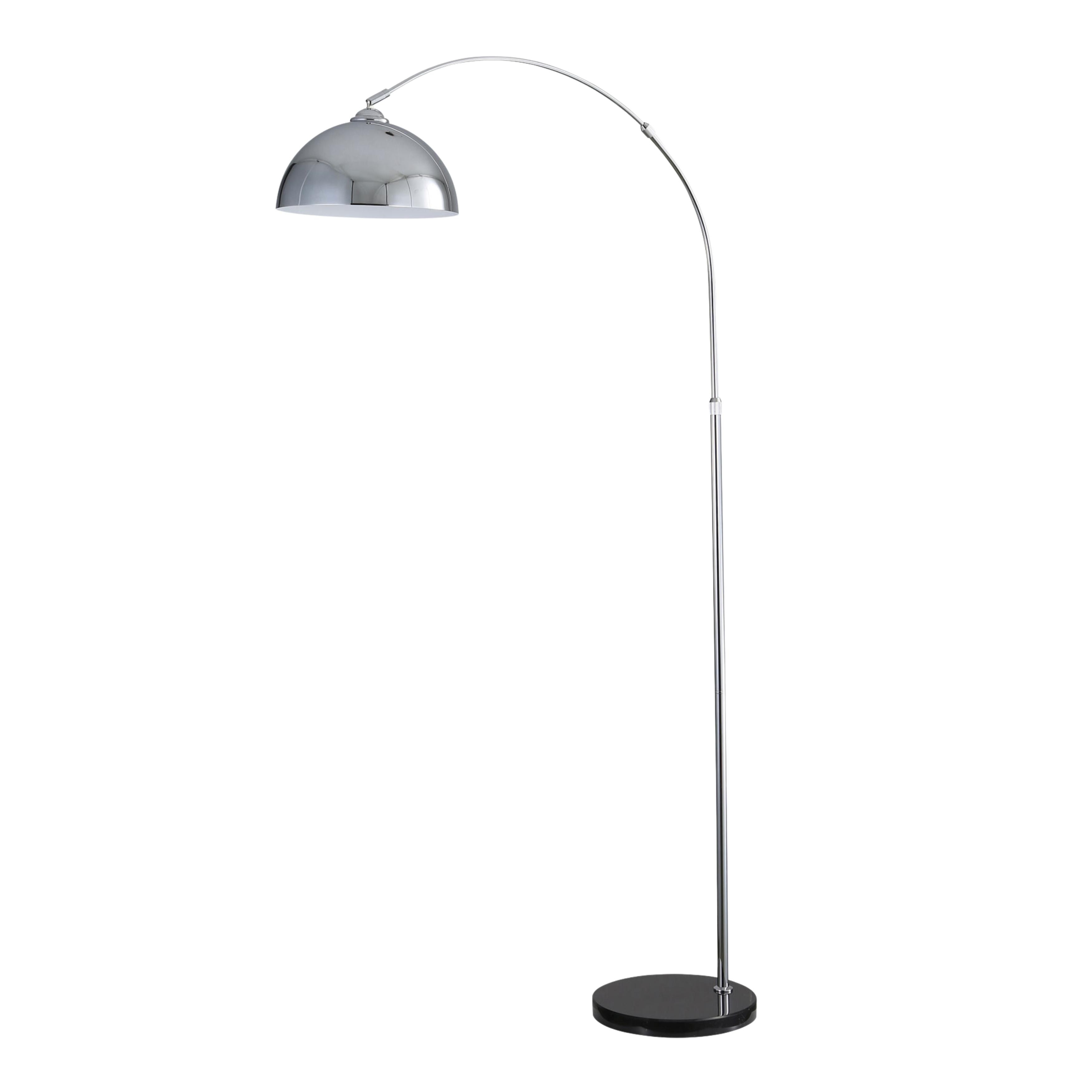 Marana Chrome Minimalist Arc Floor Lamp