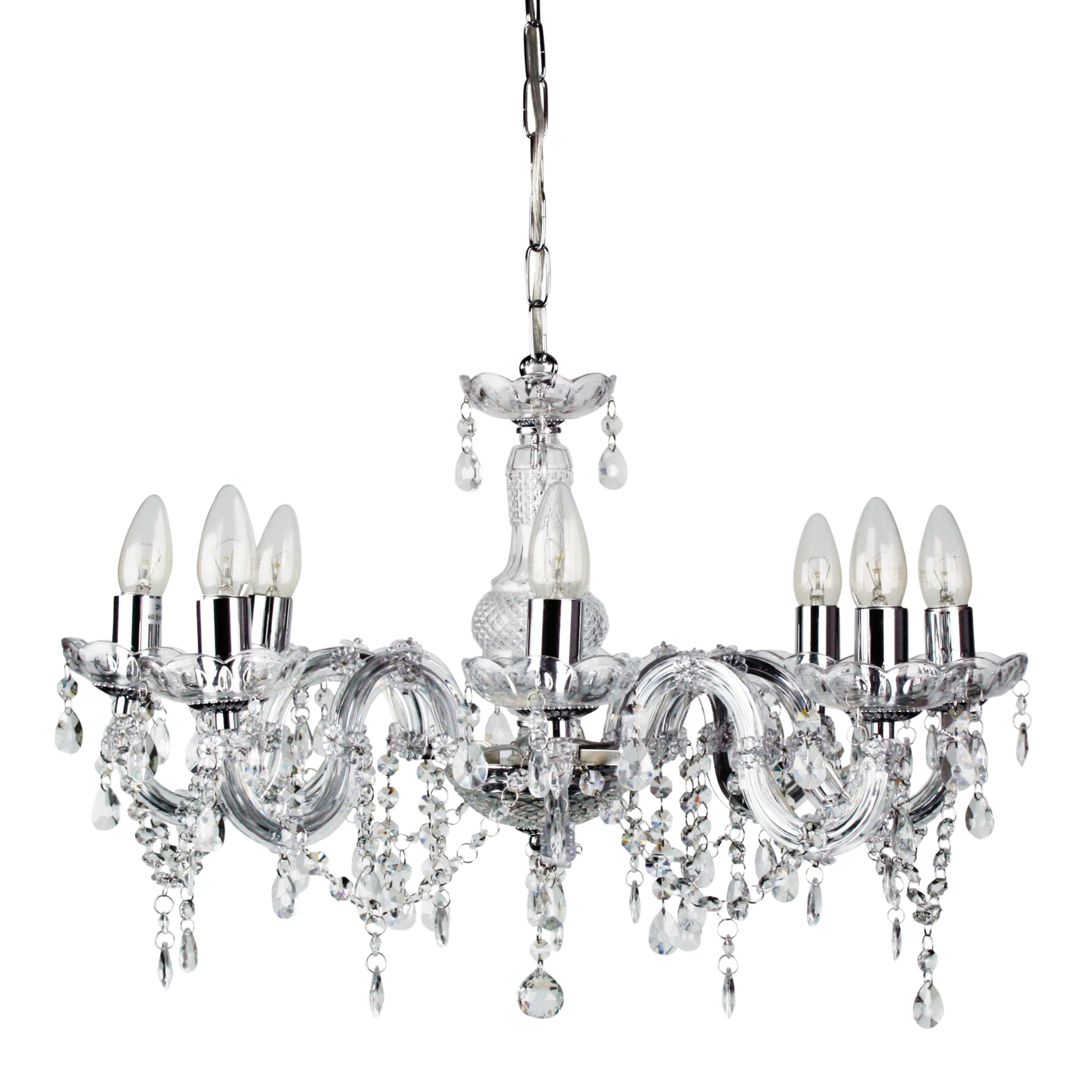 Nanma 8 Light Traditional Chrome Candle Chandelier