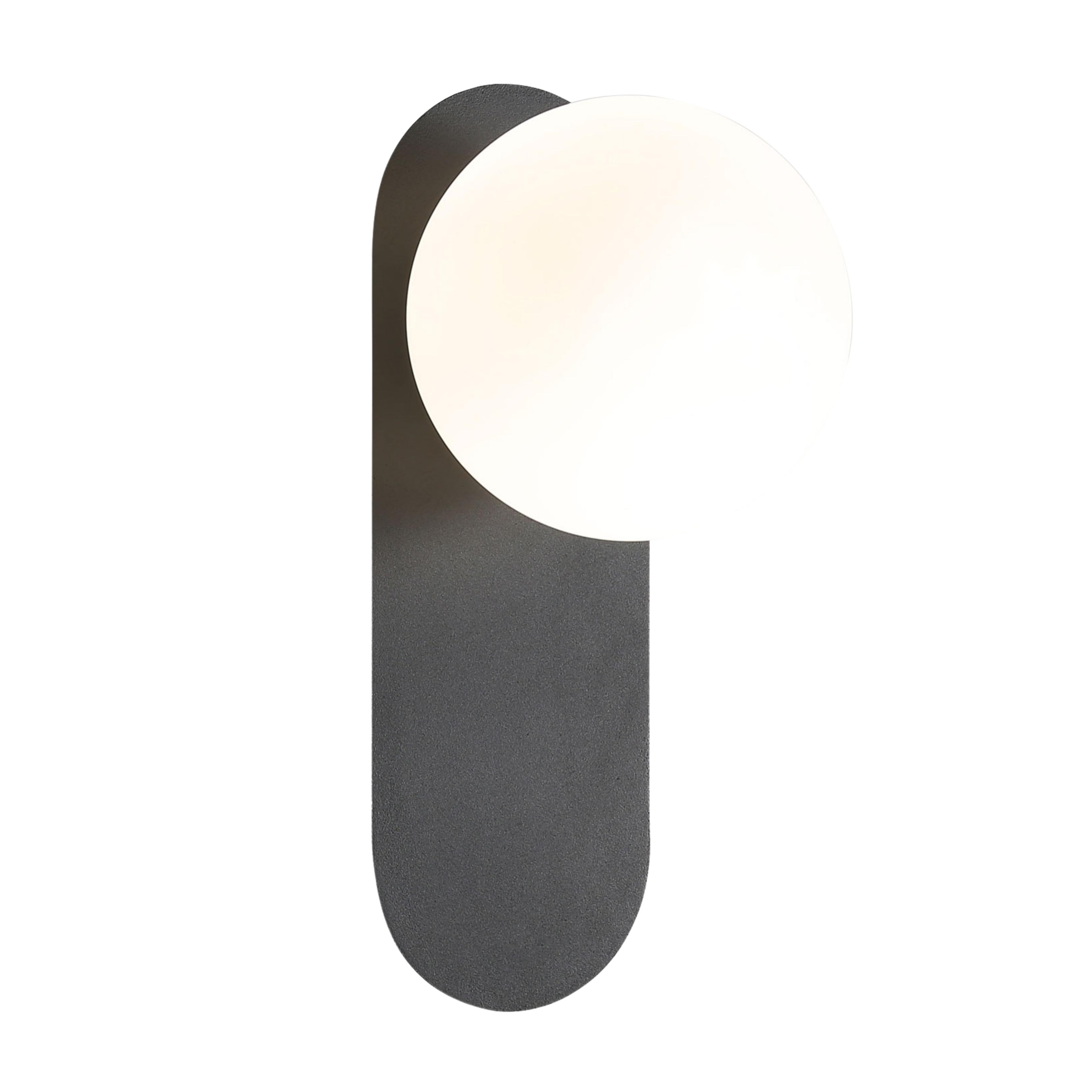 Papillion IP44 Black Oval Wall Light