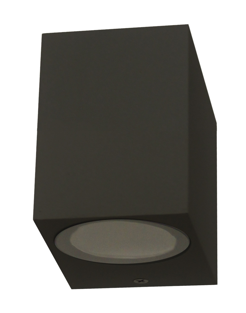 Square Downwards Exterior Wall Light - Sand Black