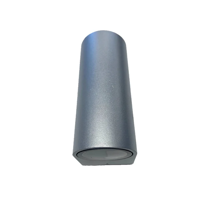 Round Up Down Exterior Wall Light - Sand Silver