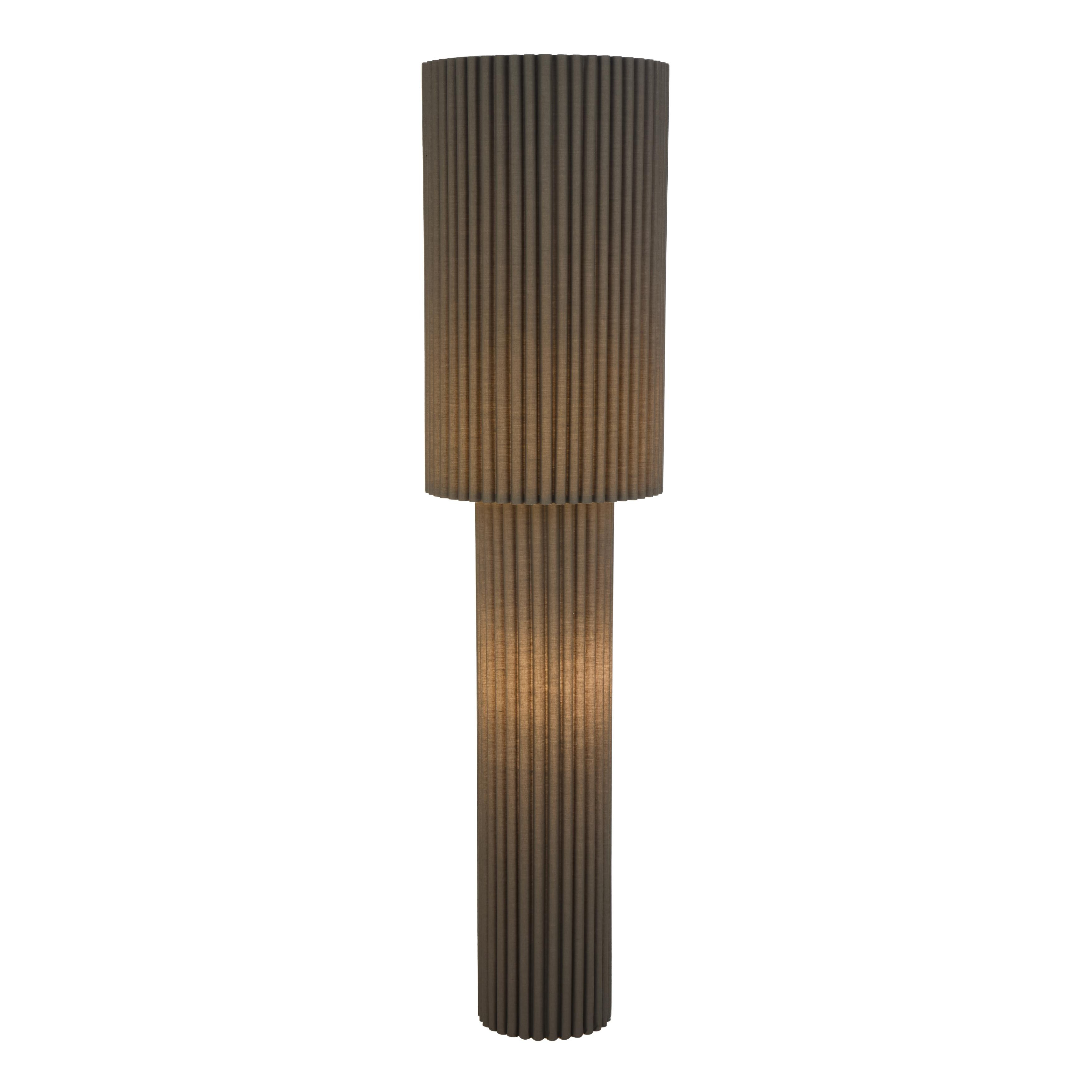 Roseau Green Textured Fabric Floor Lamp
