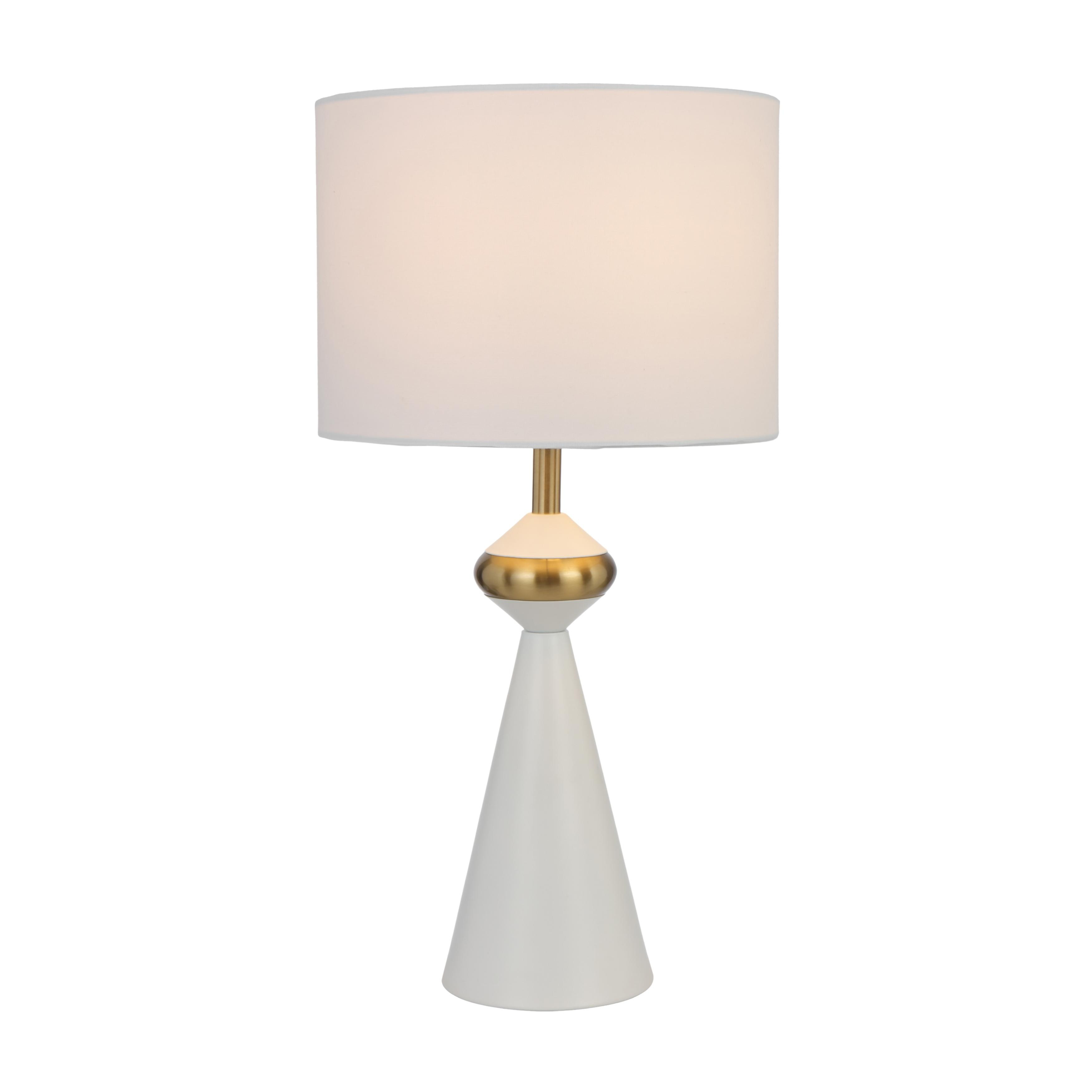 Sadova Satin White Modern Table Lamp