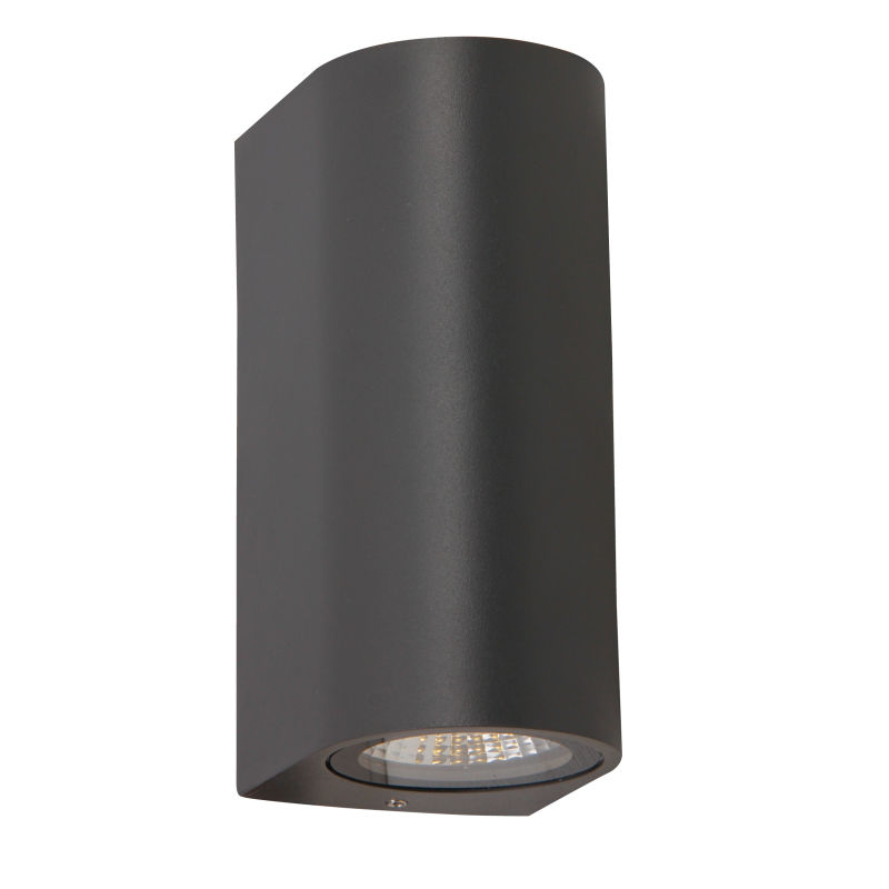 Eros Black Round Up Down Exterior Wall Light