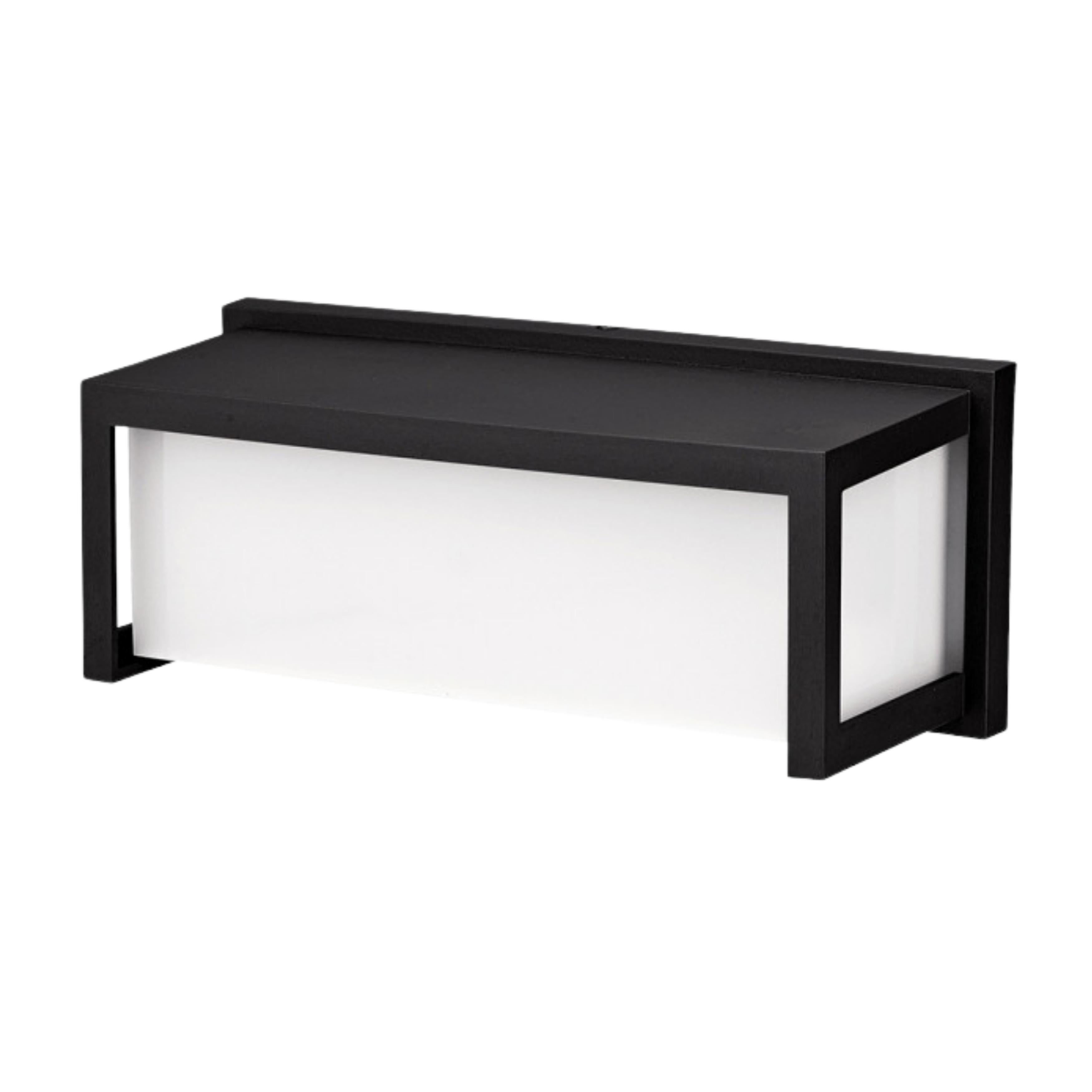 Duralite Black IP65 Horizontal Eyelid Bulkhead Wall Light