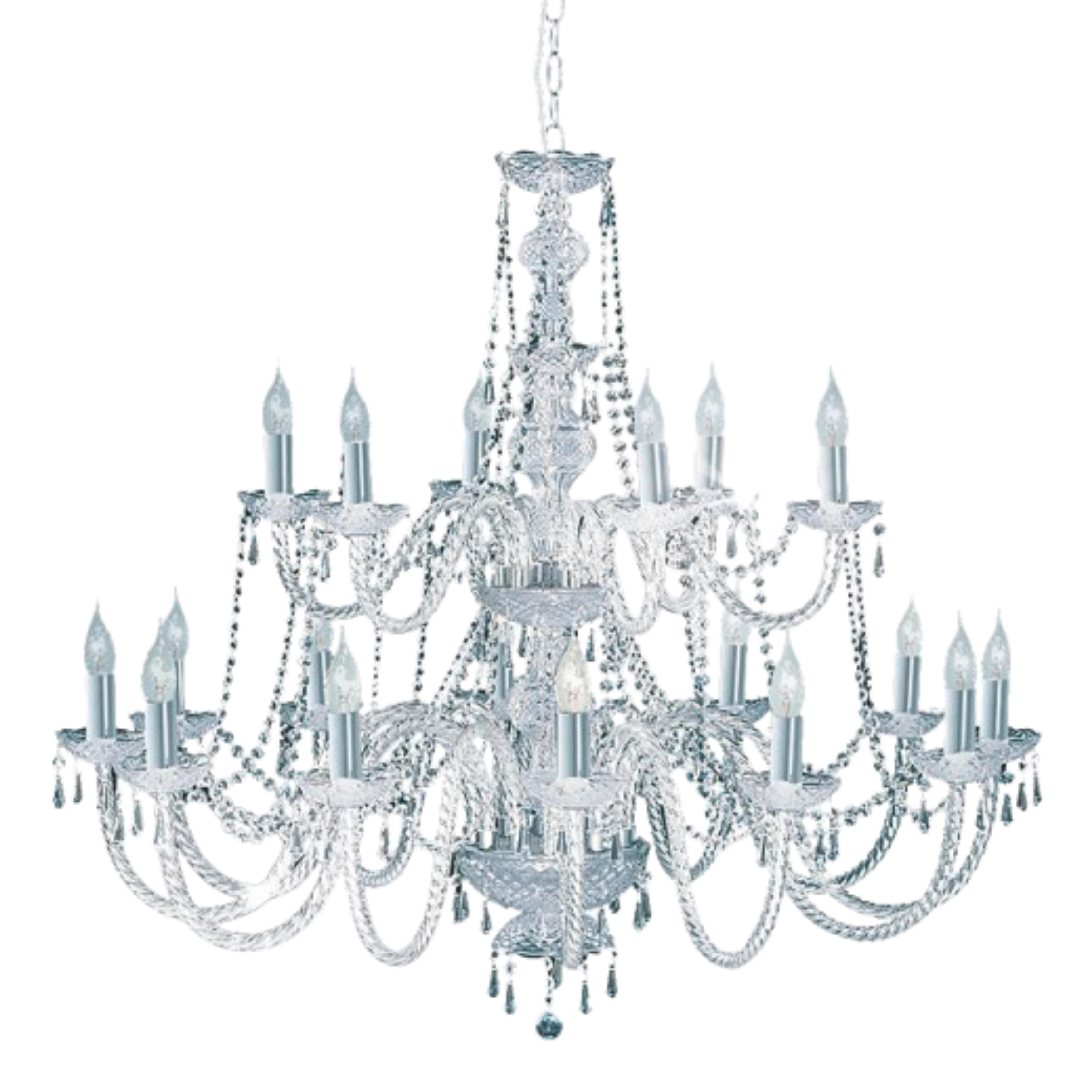 Hale 18 Light Strass Crystal Traditional Chrome Chandelier