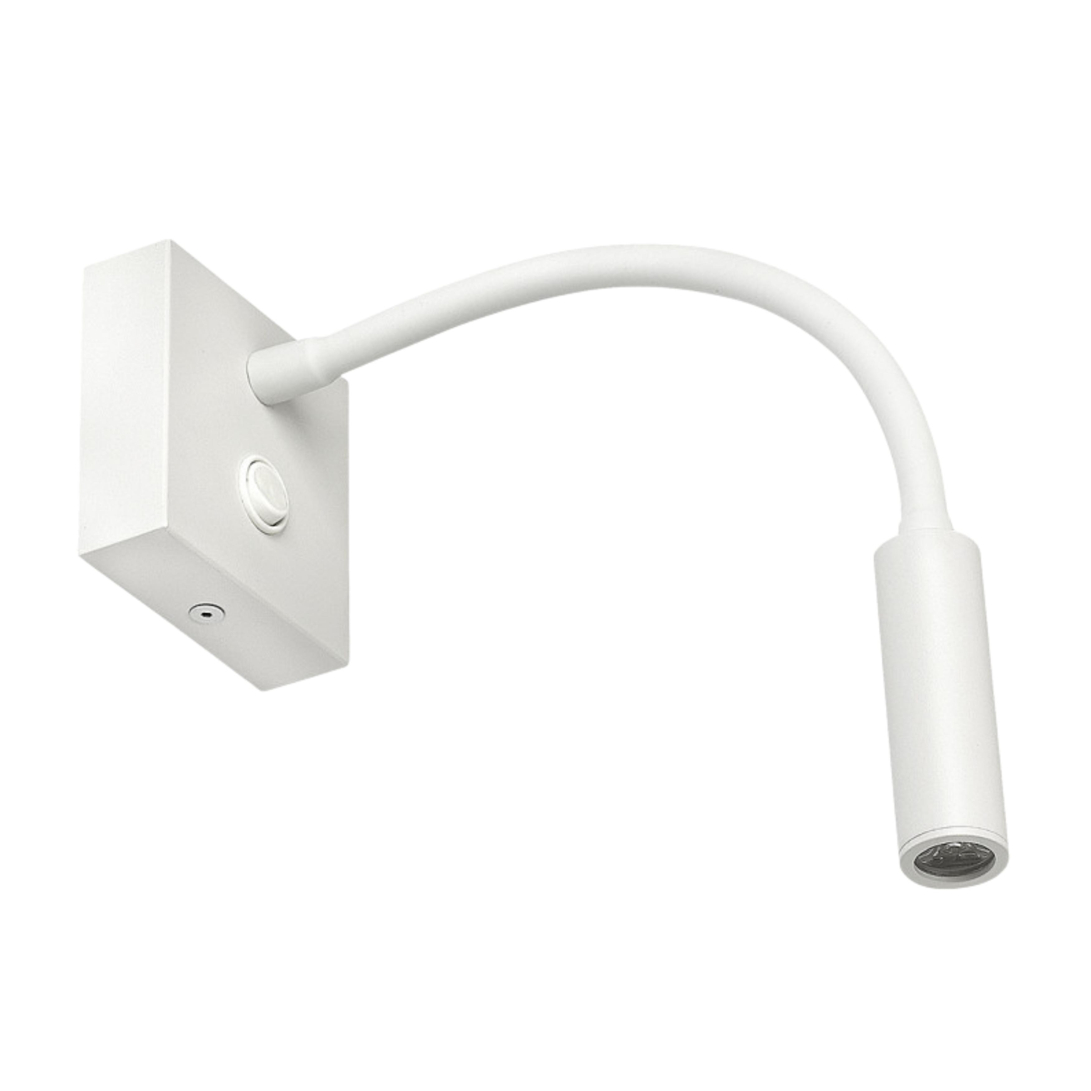 Kiyo Flexi Adjustable White Spot Wall Light with Switch