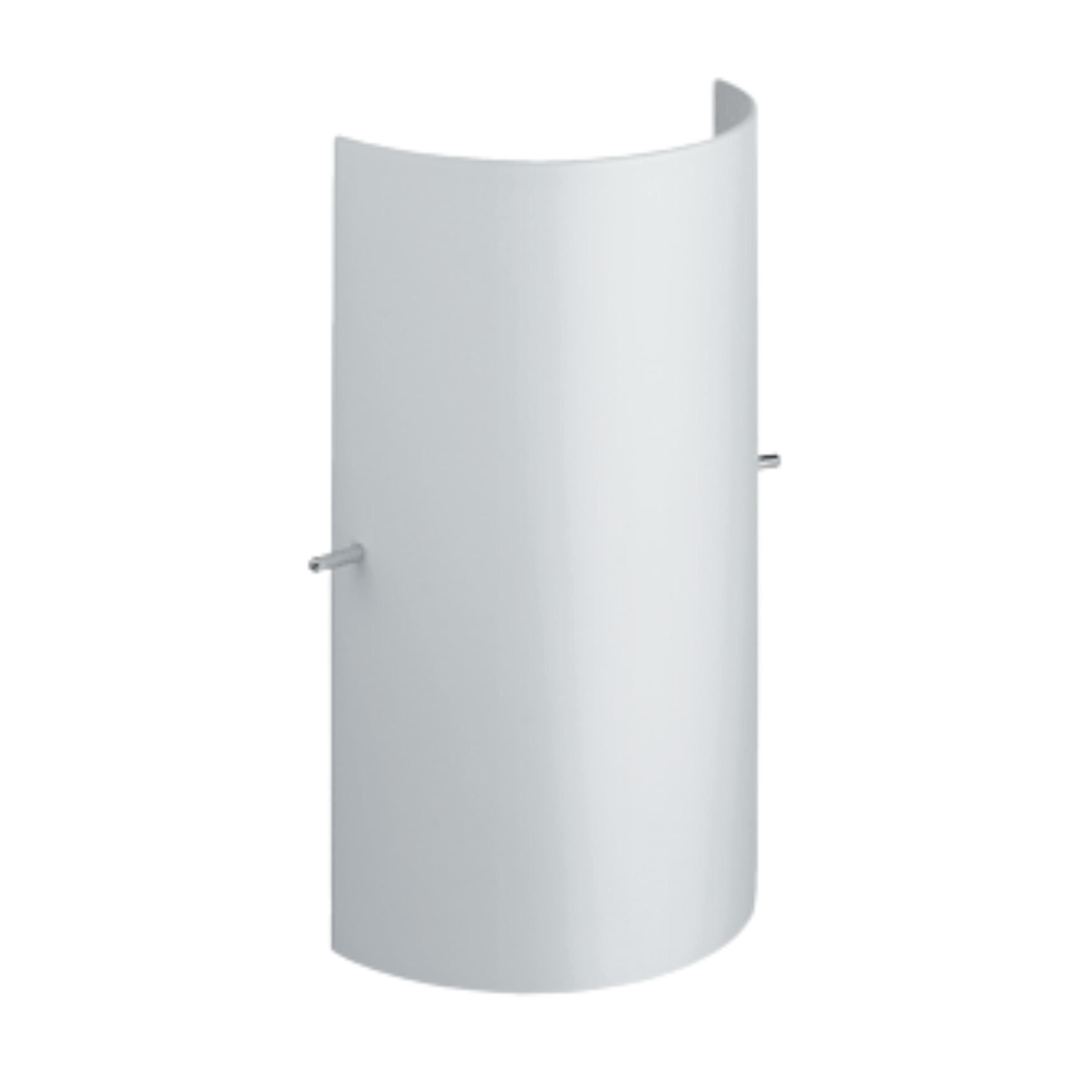 Malana Opal White Curved Glass Vertical Wall Light