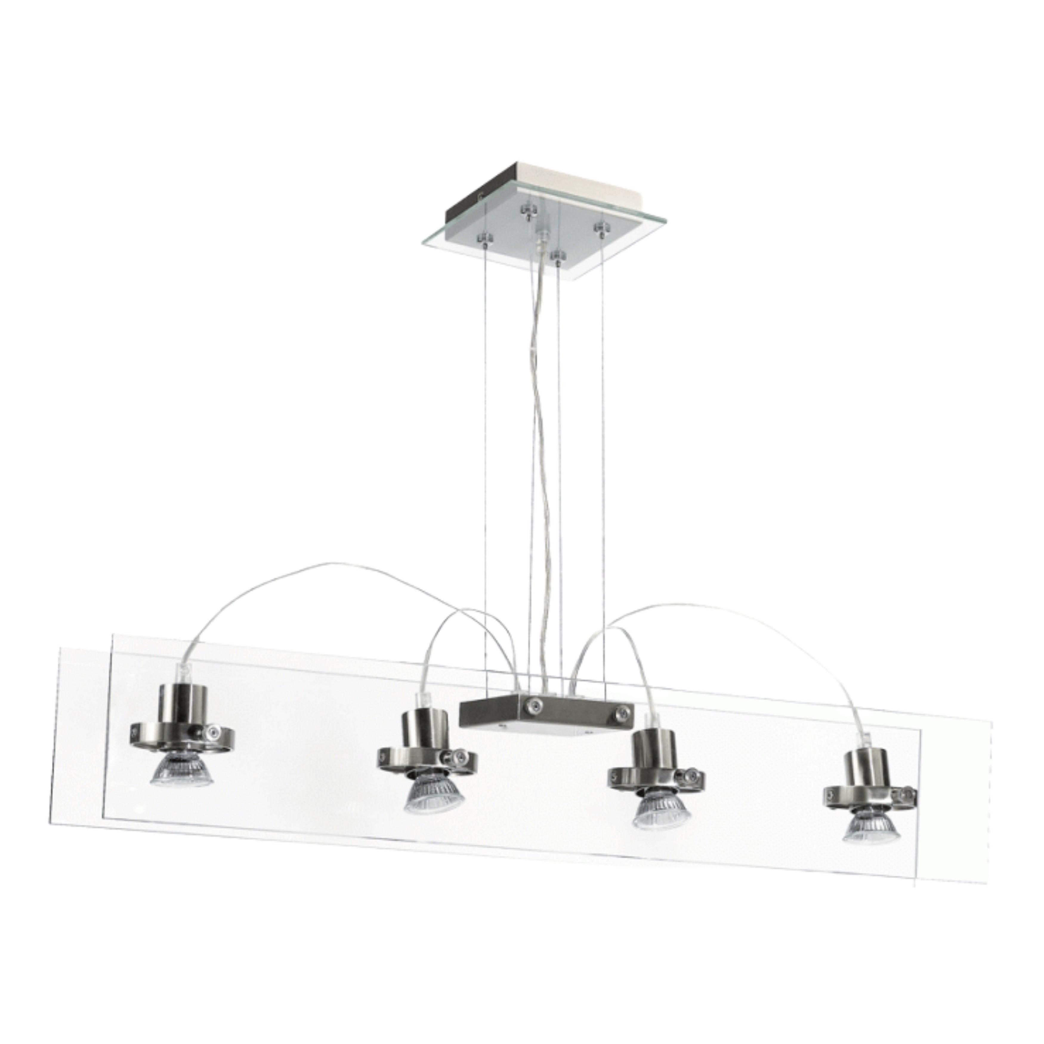 Marion Satin Chrome Adjustable Four Bar Spotlight Pendant