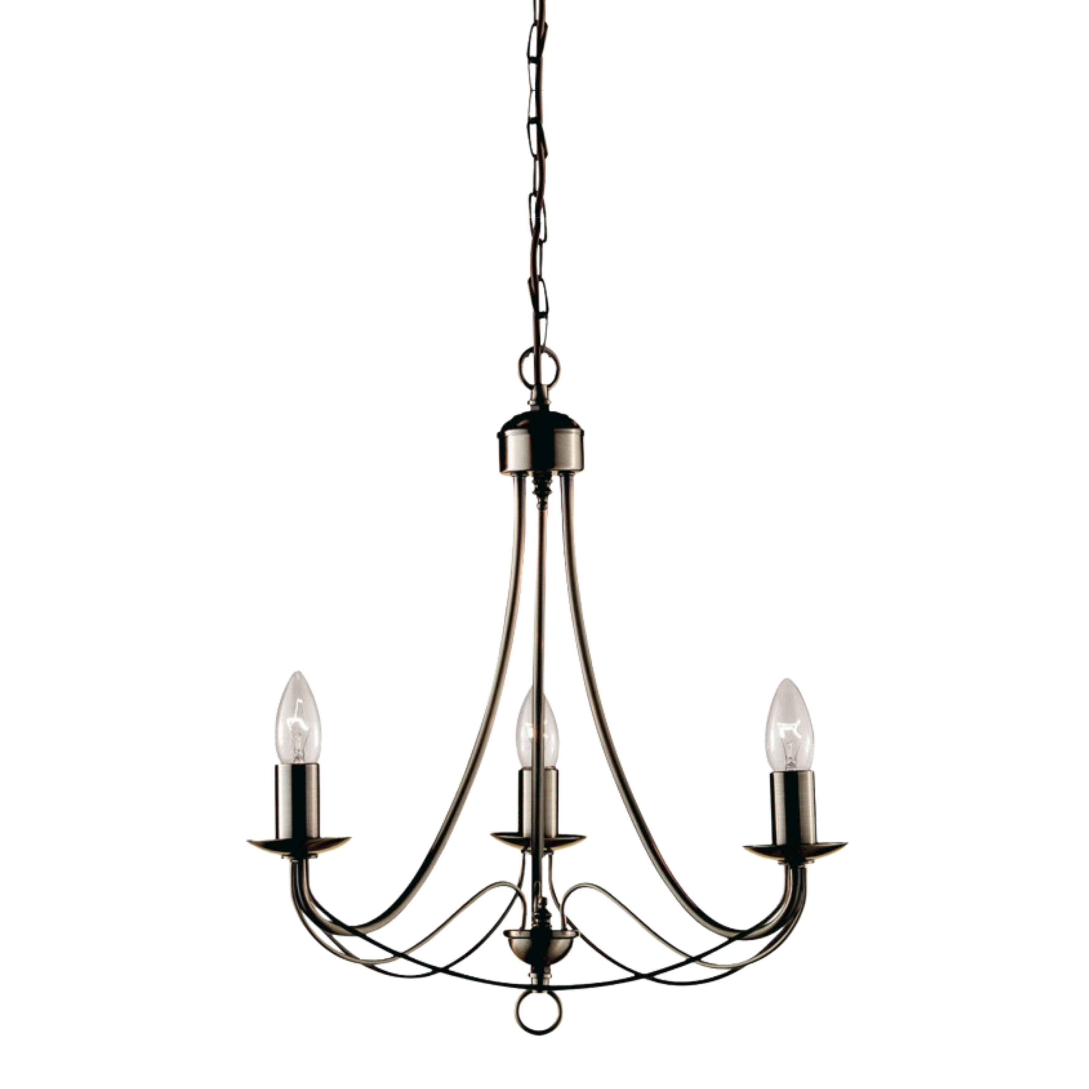 Maypole 3 Light Candelabra Brass Pendant Light