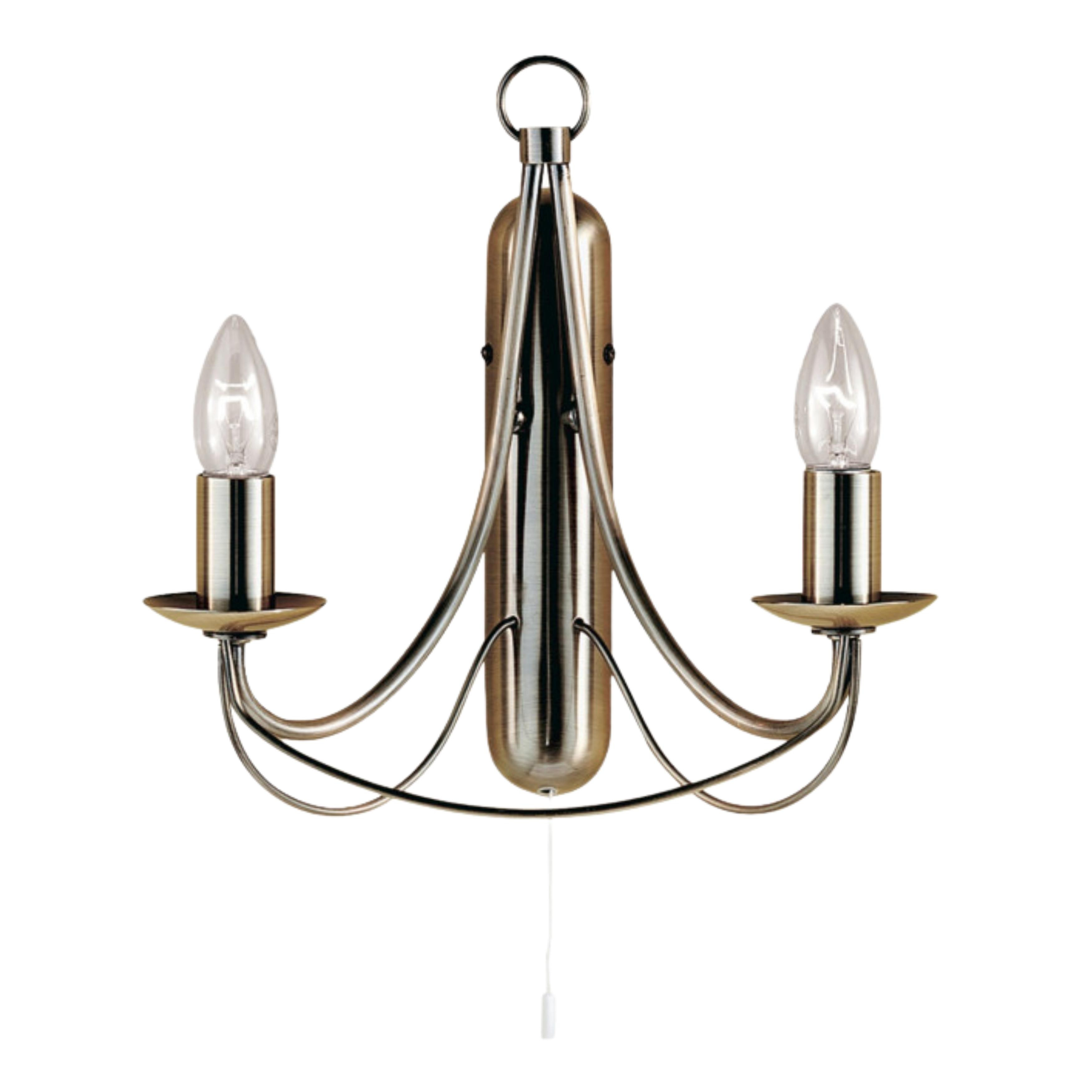Maypole Candelabra Brass Wall Light