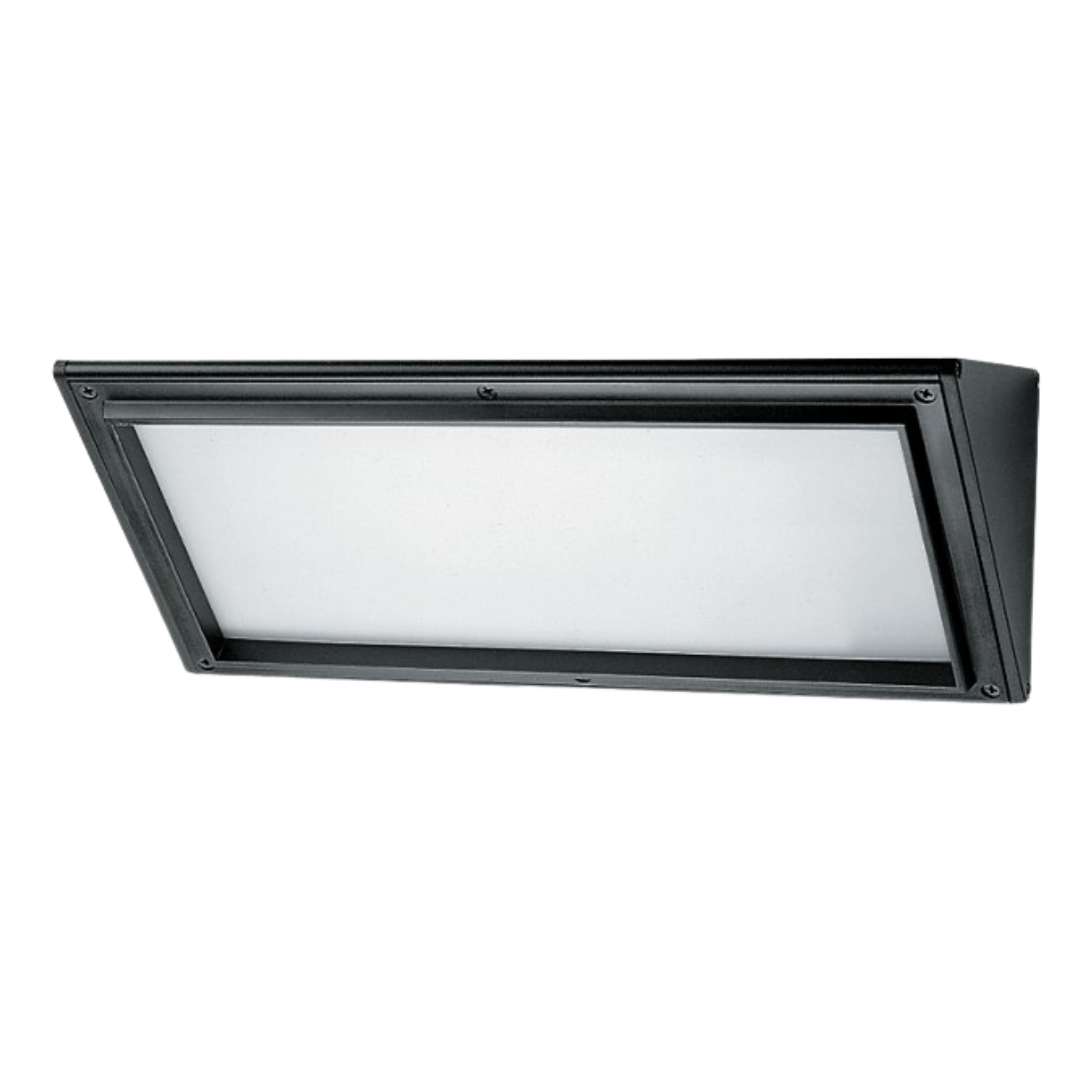 Midi Black Plain Triangle LED Wall Light
