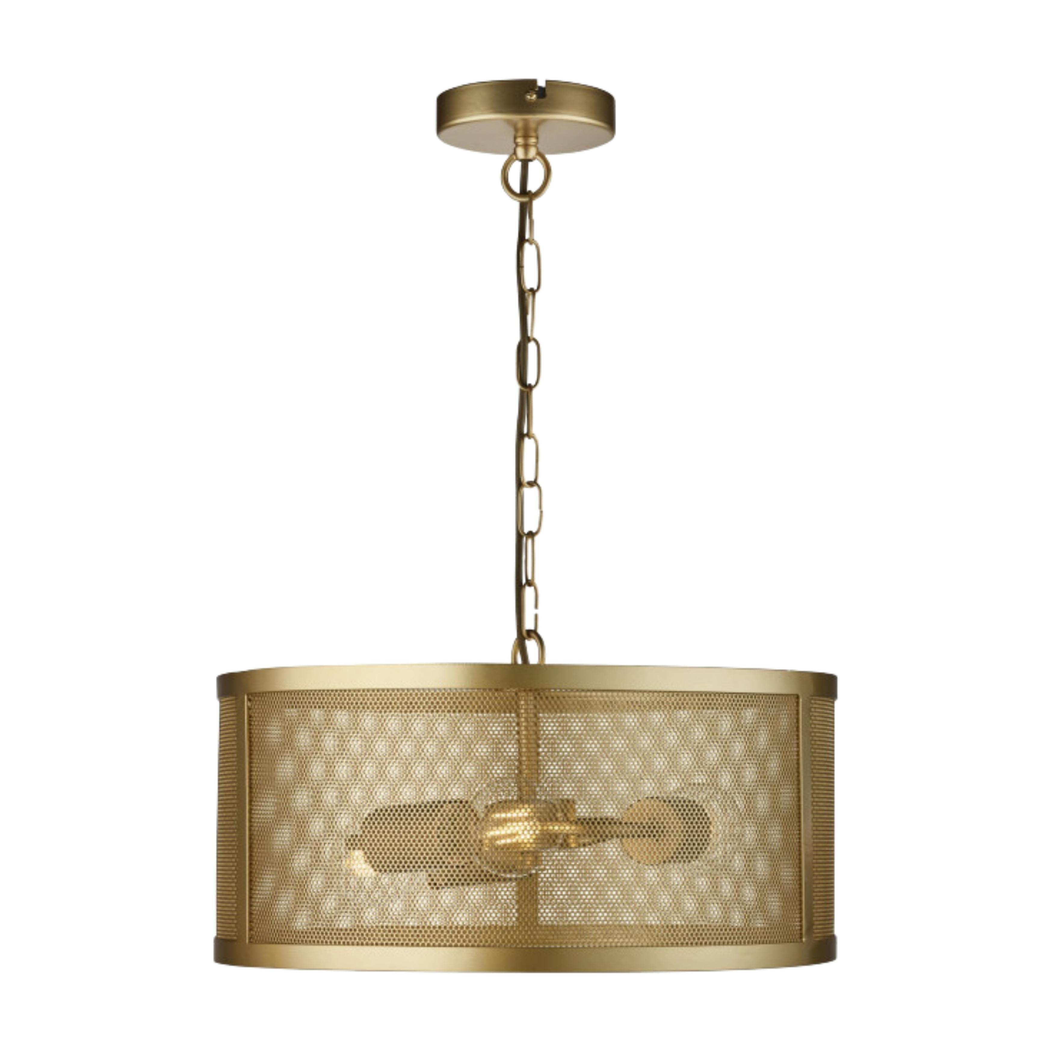 Silvania 3 Light Gold Circular Pendant Light