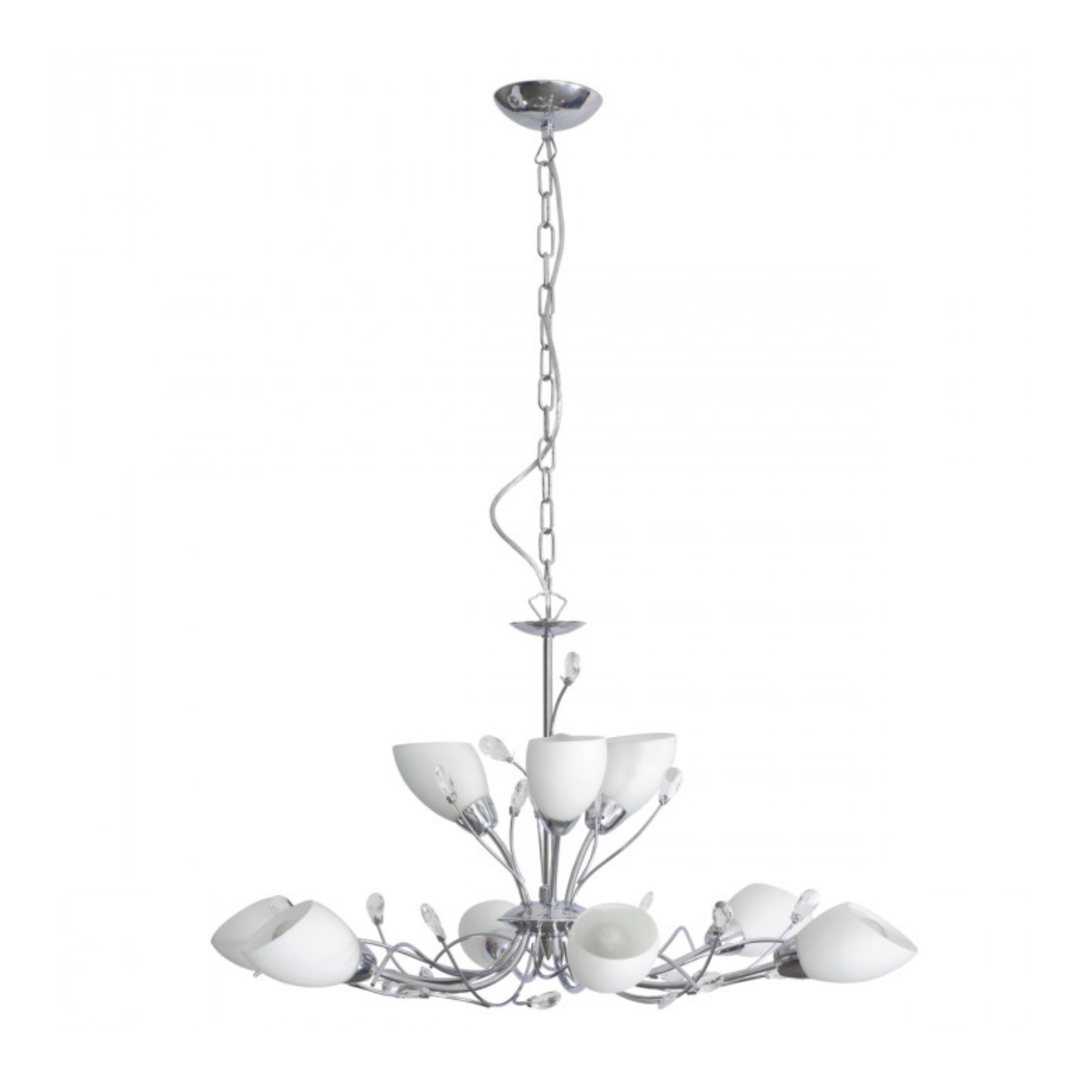 Tulip 9 Light Chrome Indoor Pendant Chandelier