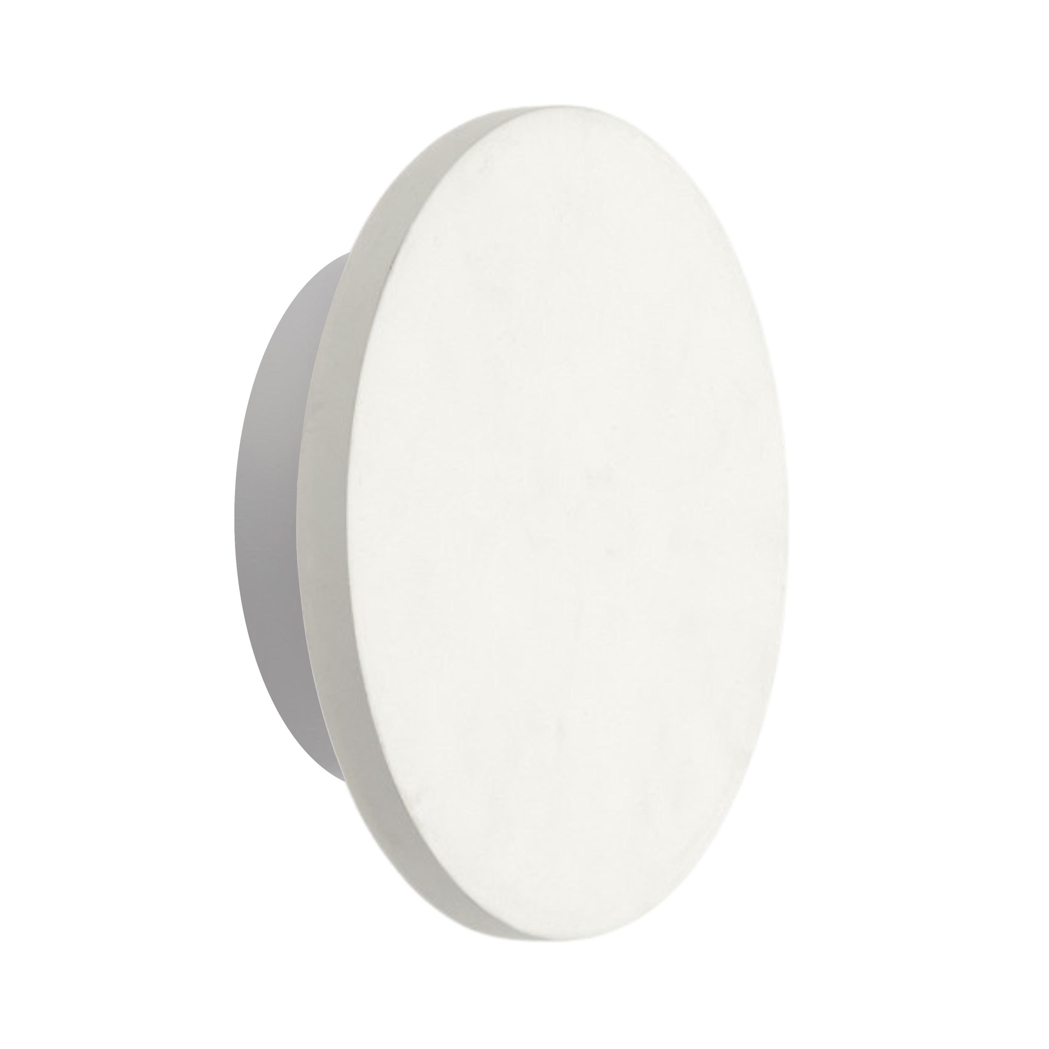 Dot White Plaster Circular LED Wall Light